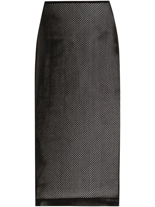 mesh midi skirt