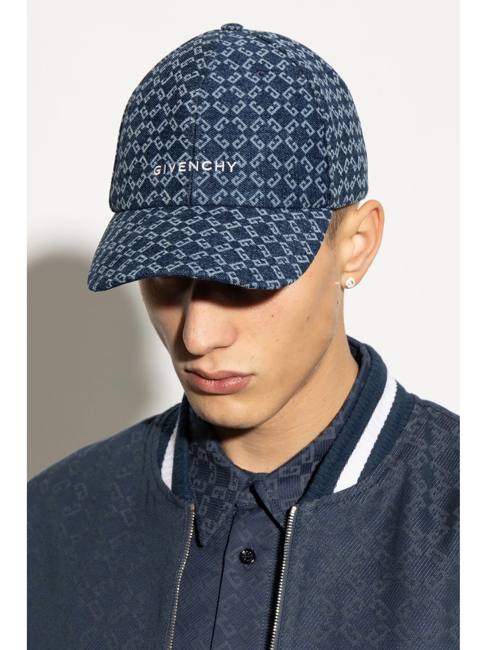 monogram-jacquard cap