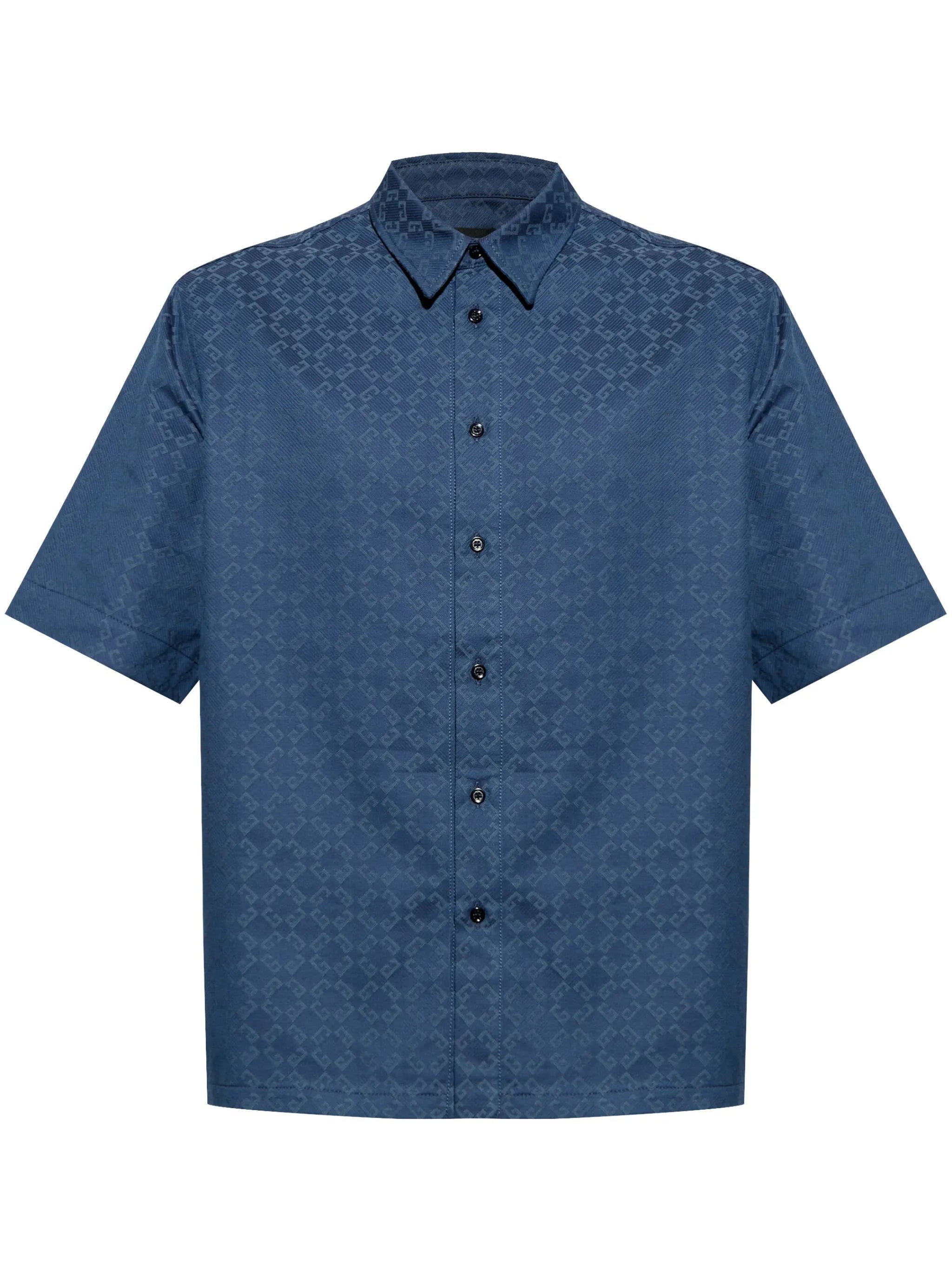 monogram-pattern shirt