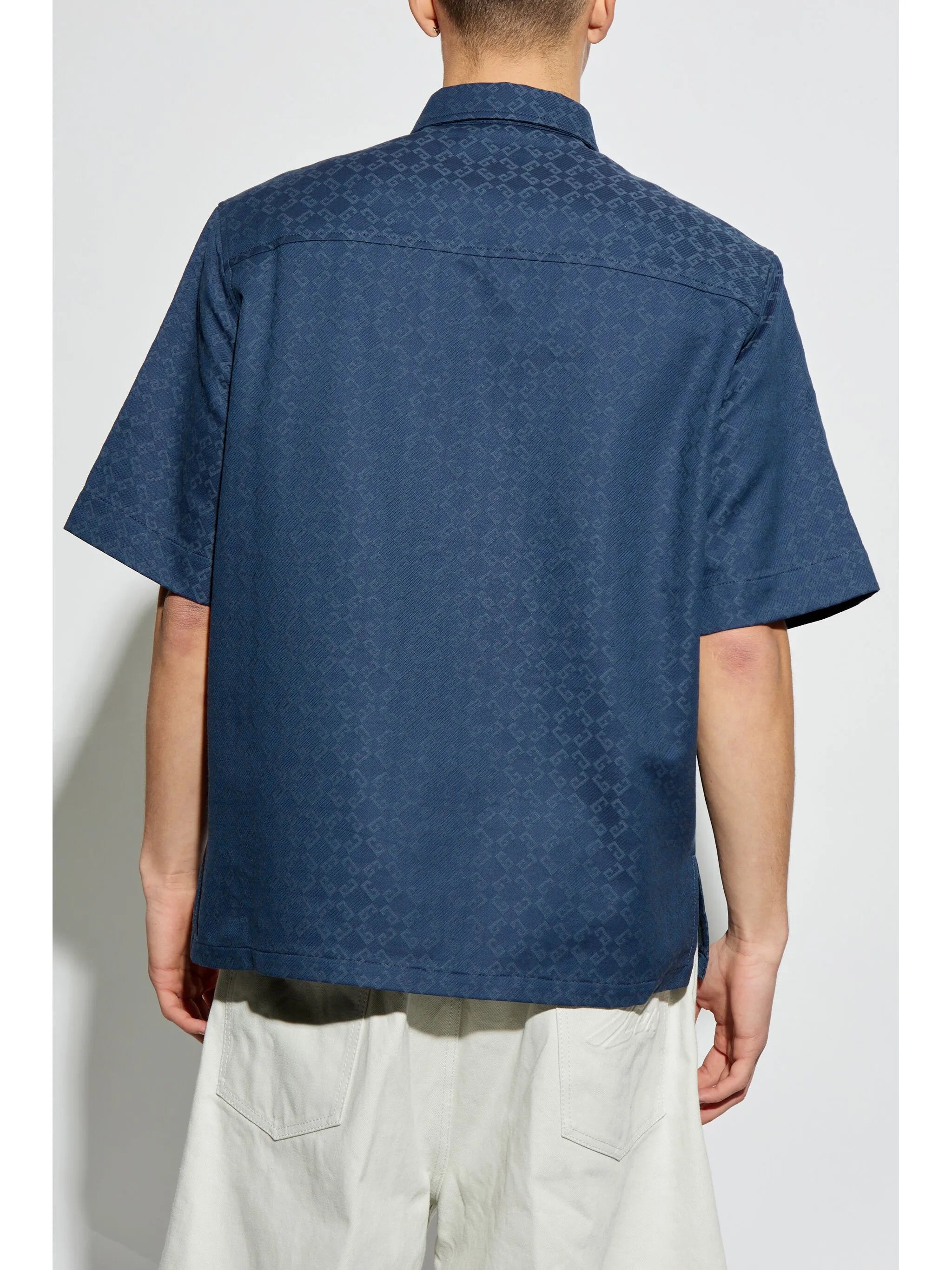 monogram-pattern shirt
