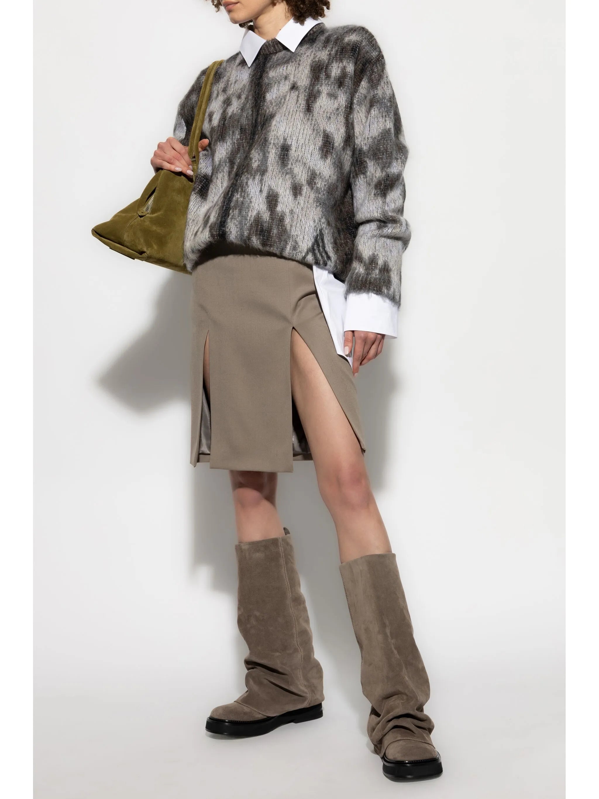jacquard-knit sweater