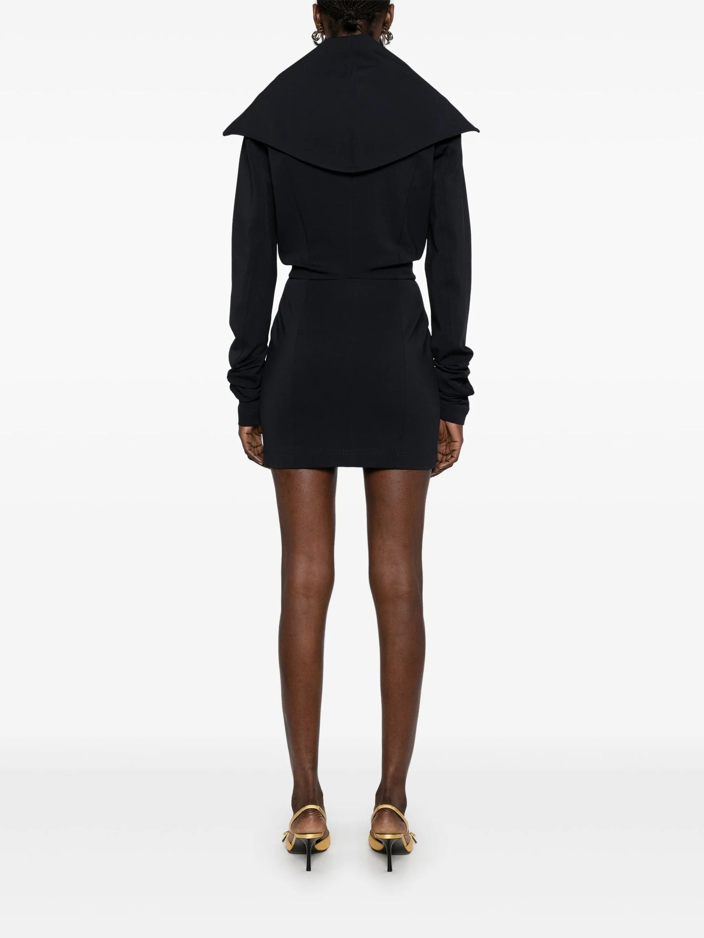 zip-up mini dress