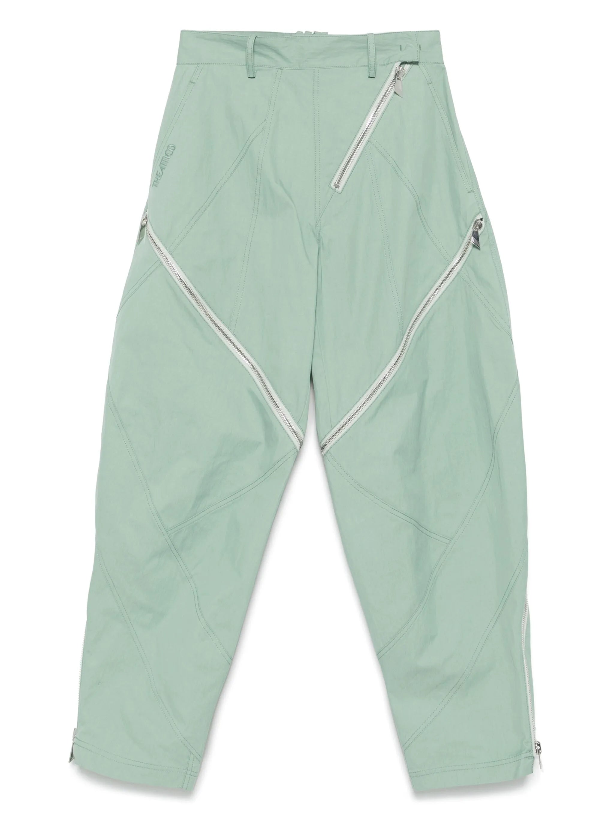 zip-detail trousers