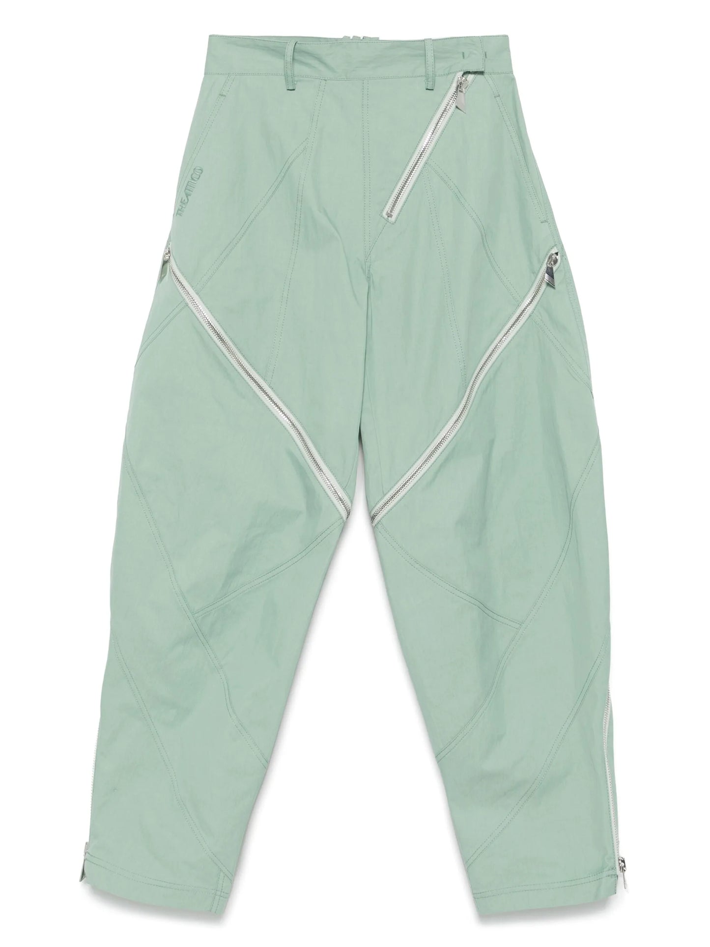 zip-detail trousers