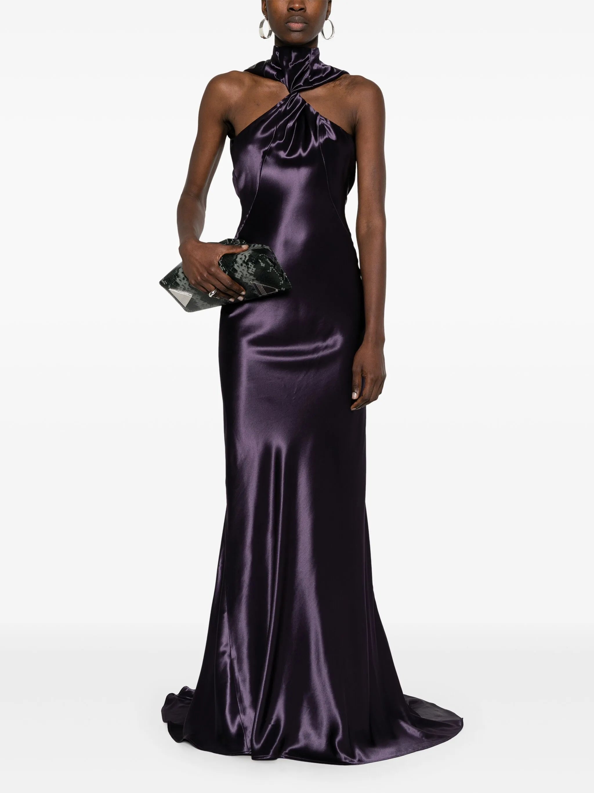 satin maxi dress