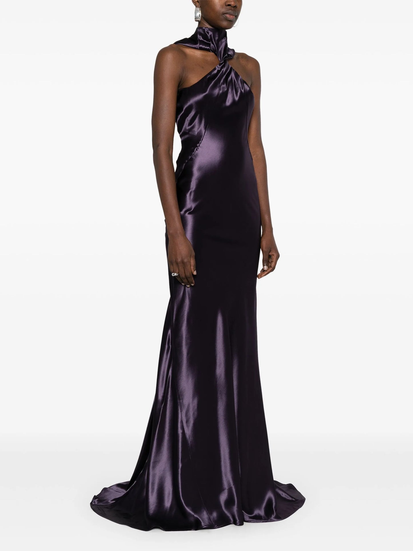 satin maxi dress