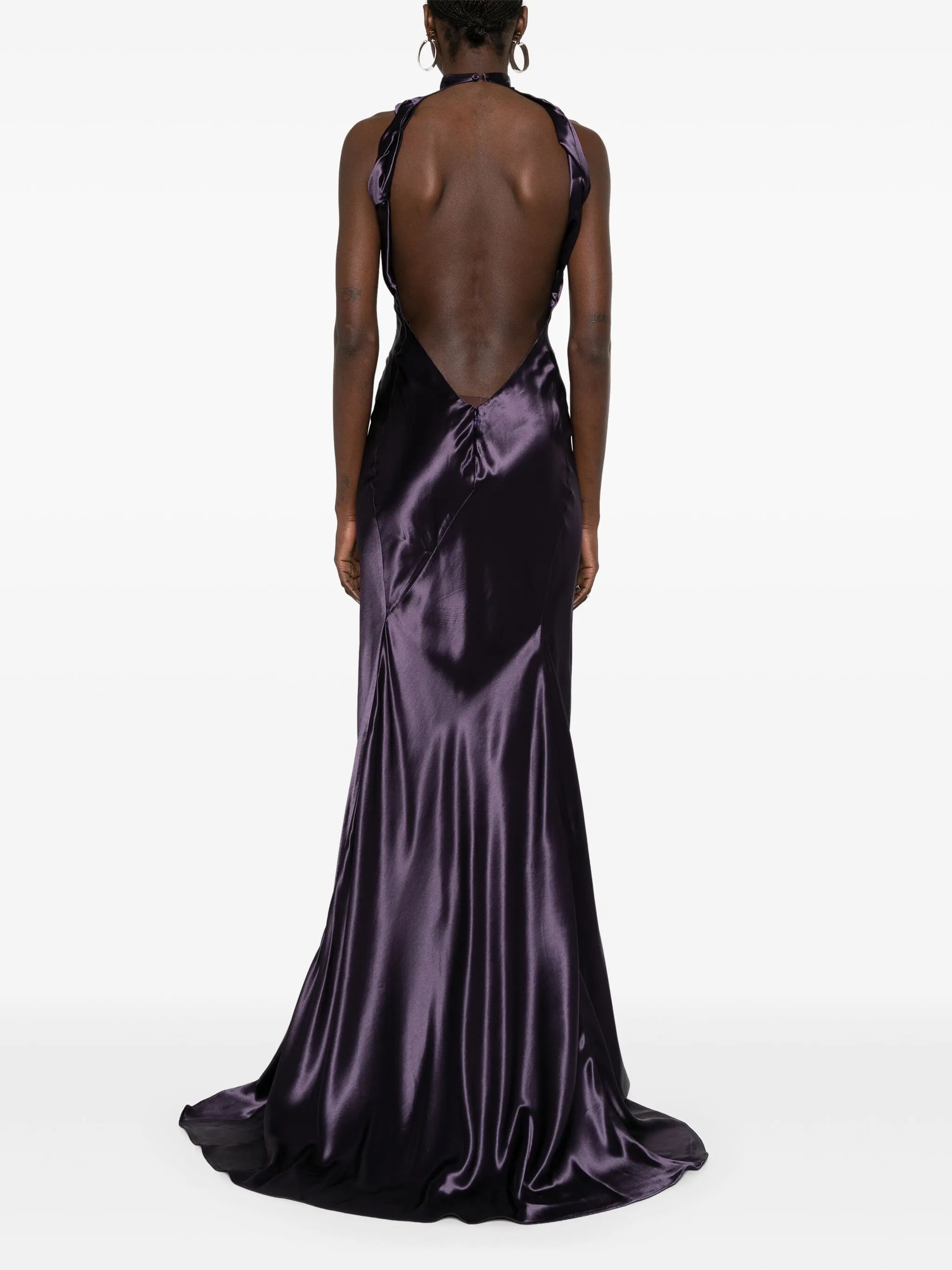 satin maxi dress