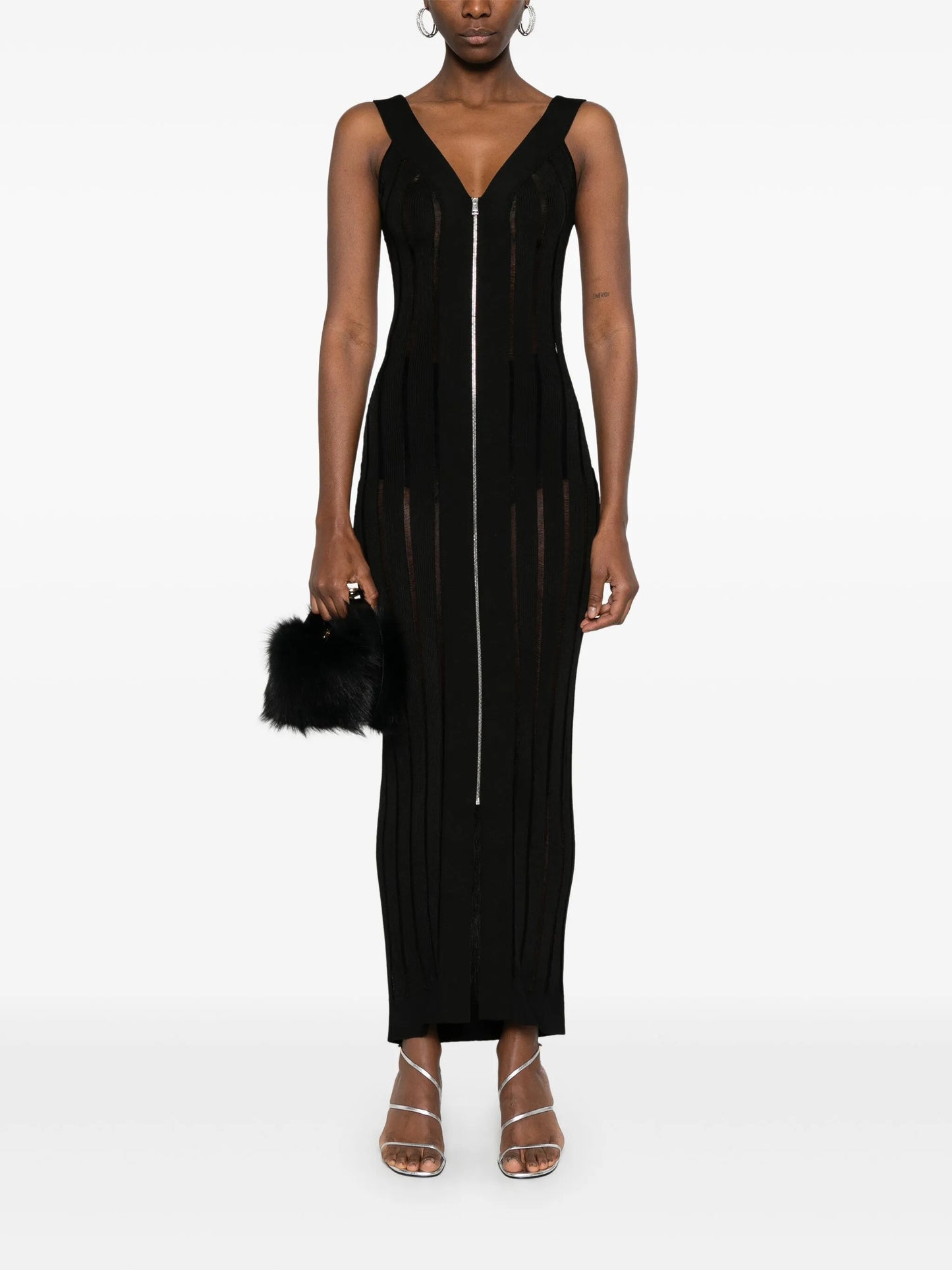 ribbed-knit maxi dress