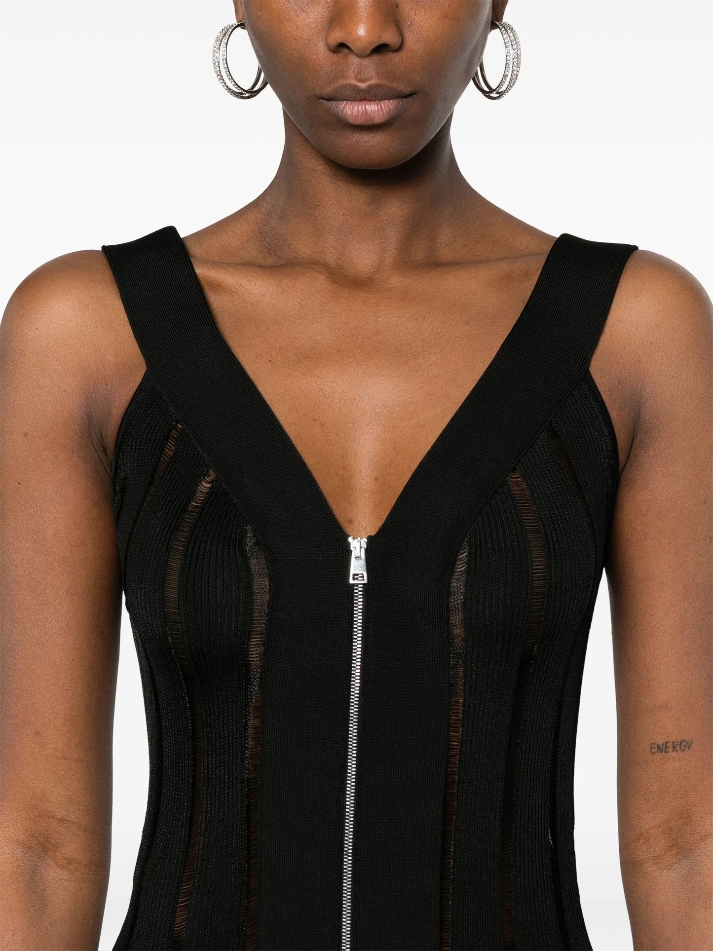 ribbed-knit maxi dress