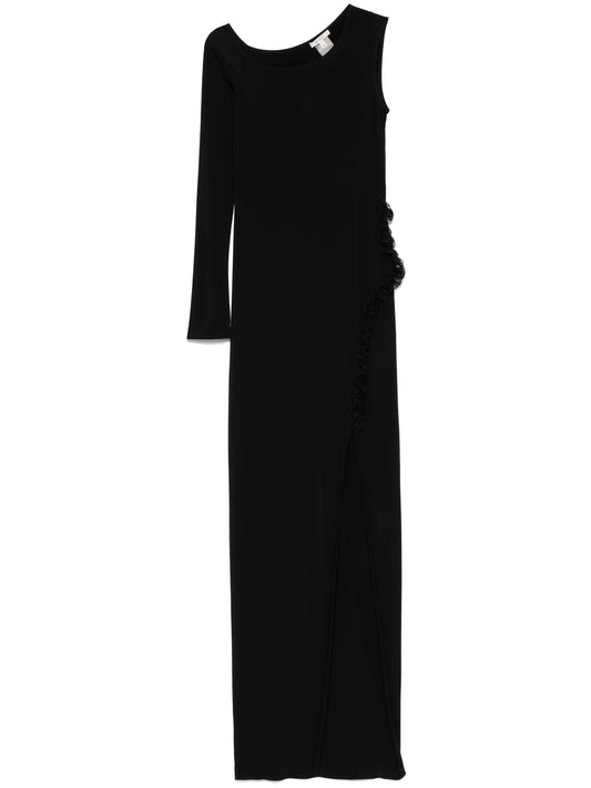 ruffle-detail maxi dress