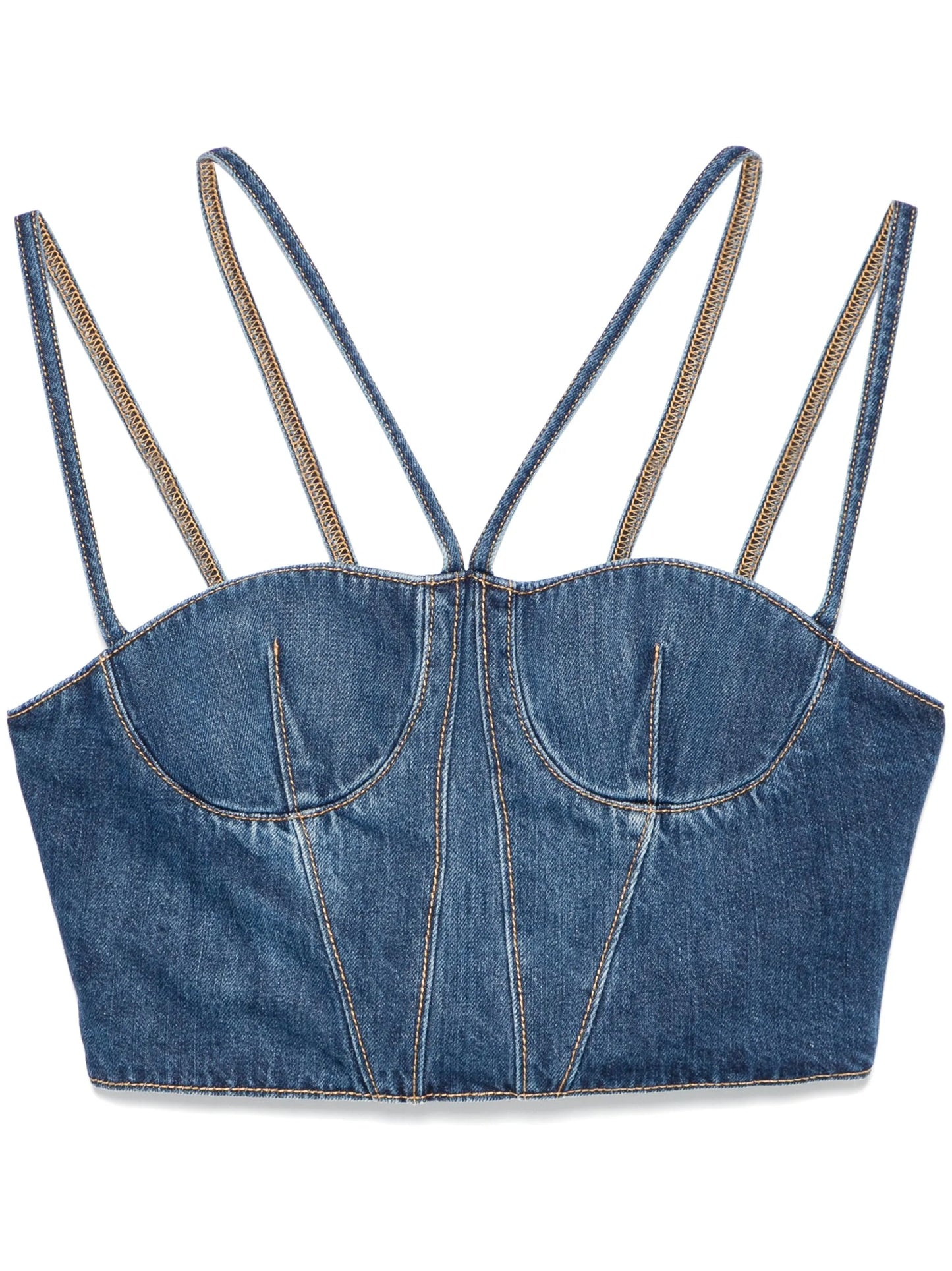 bustier denim top