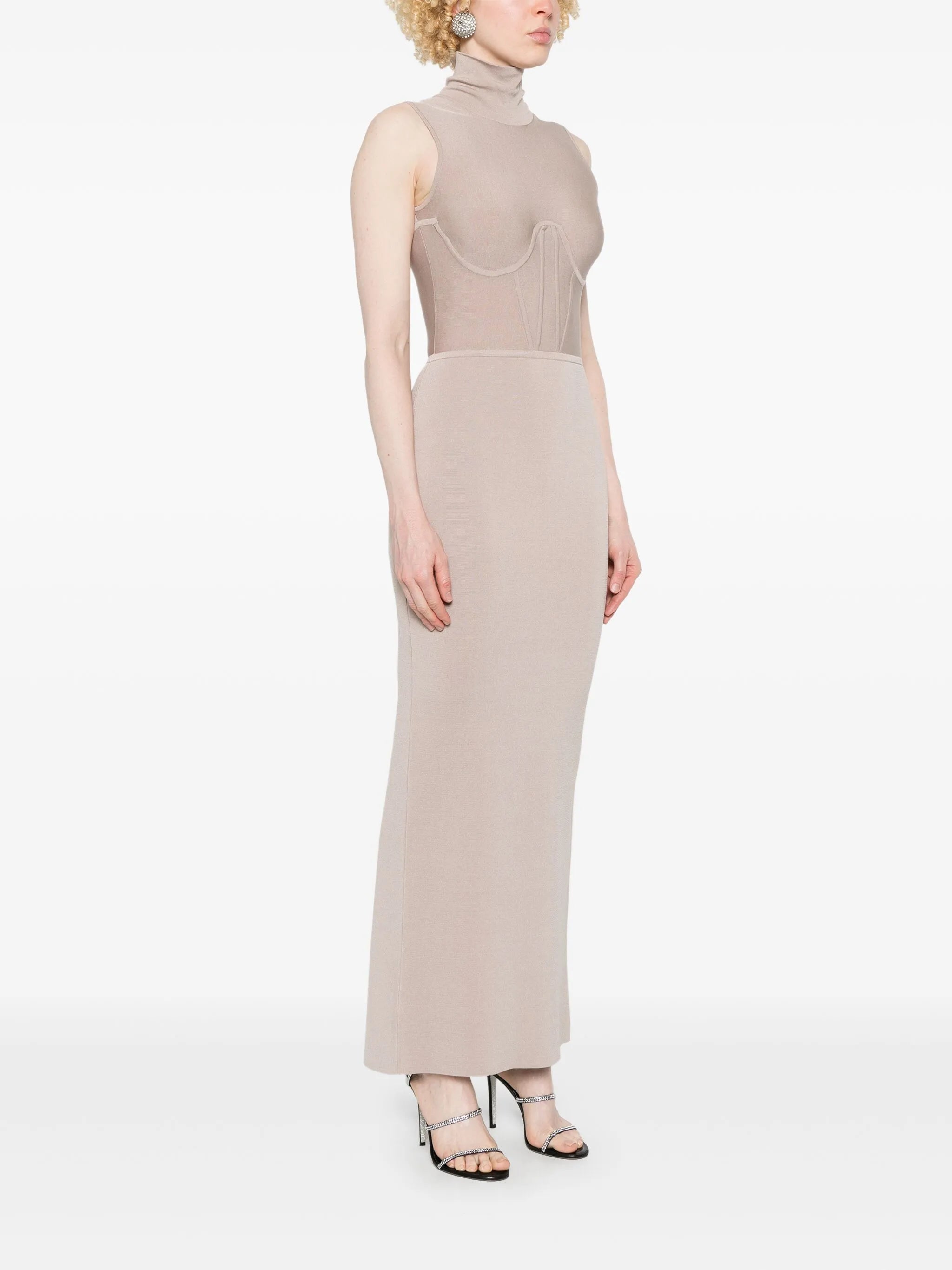 corset knitted maxi dress