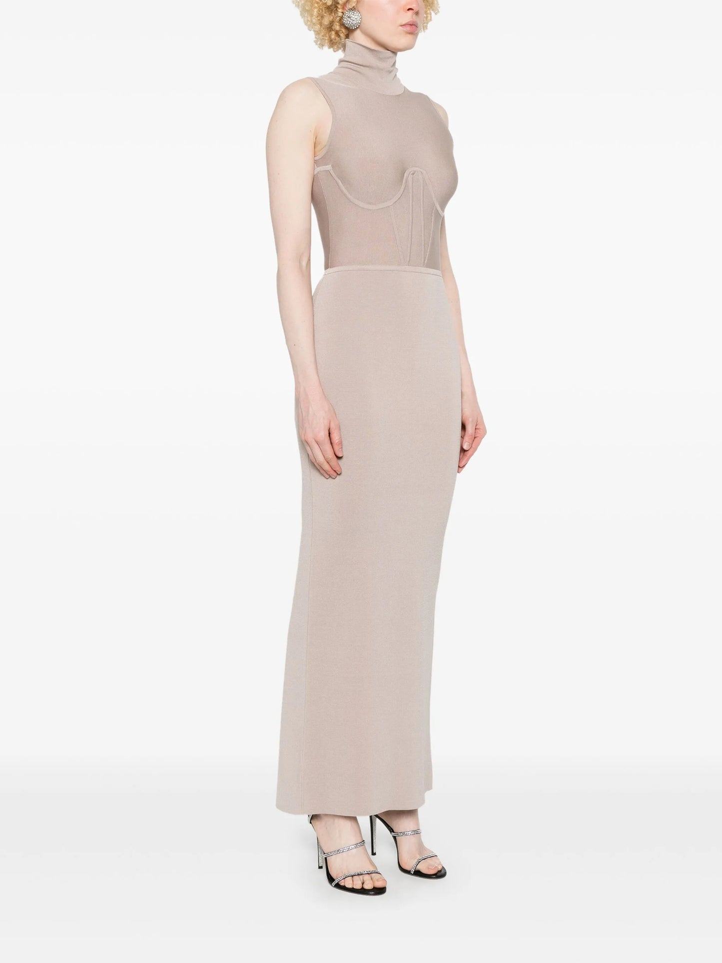 corset knitted maxi dress