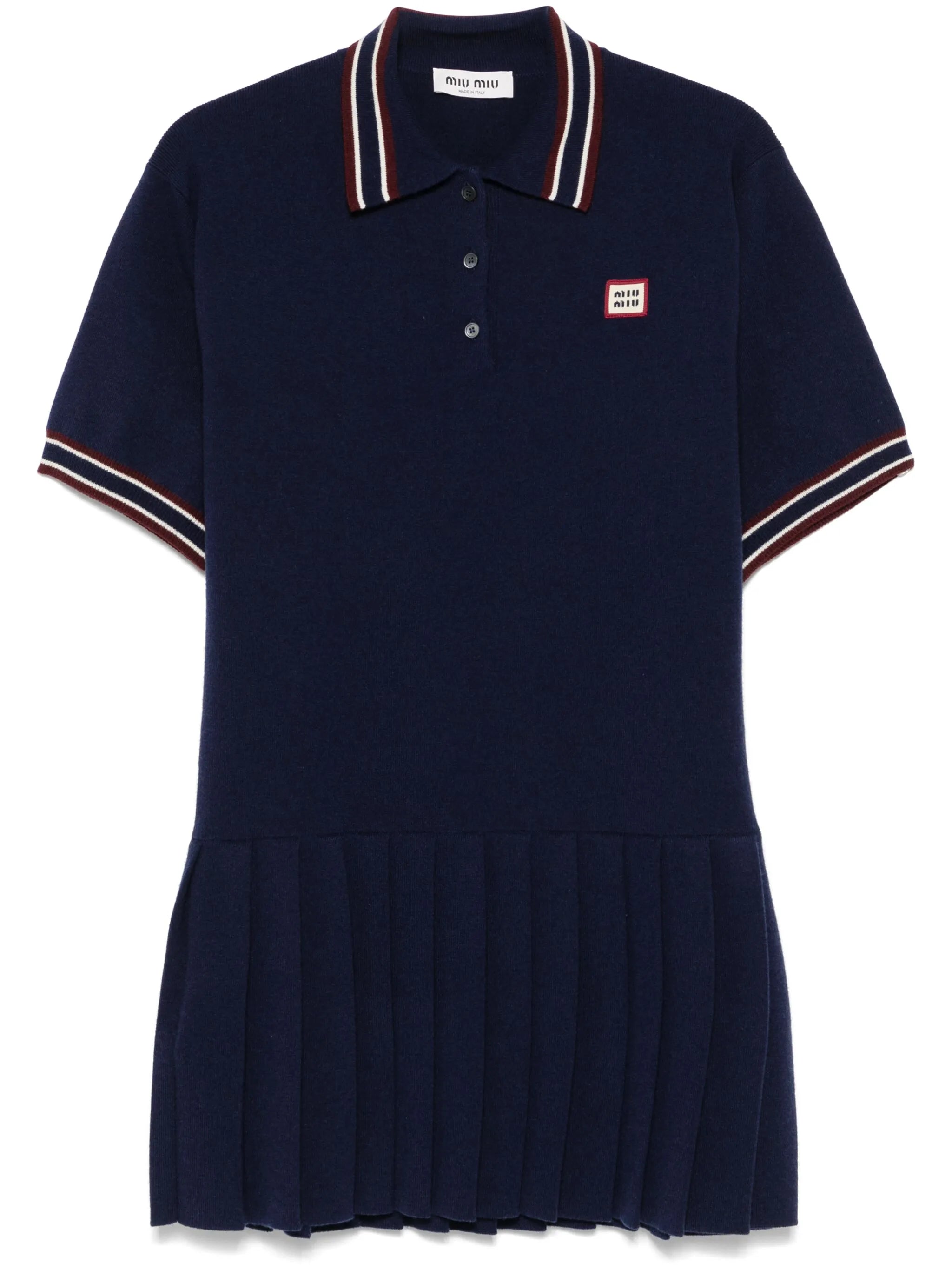 logo-patch mini dress
