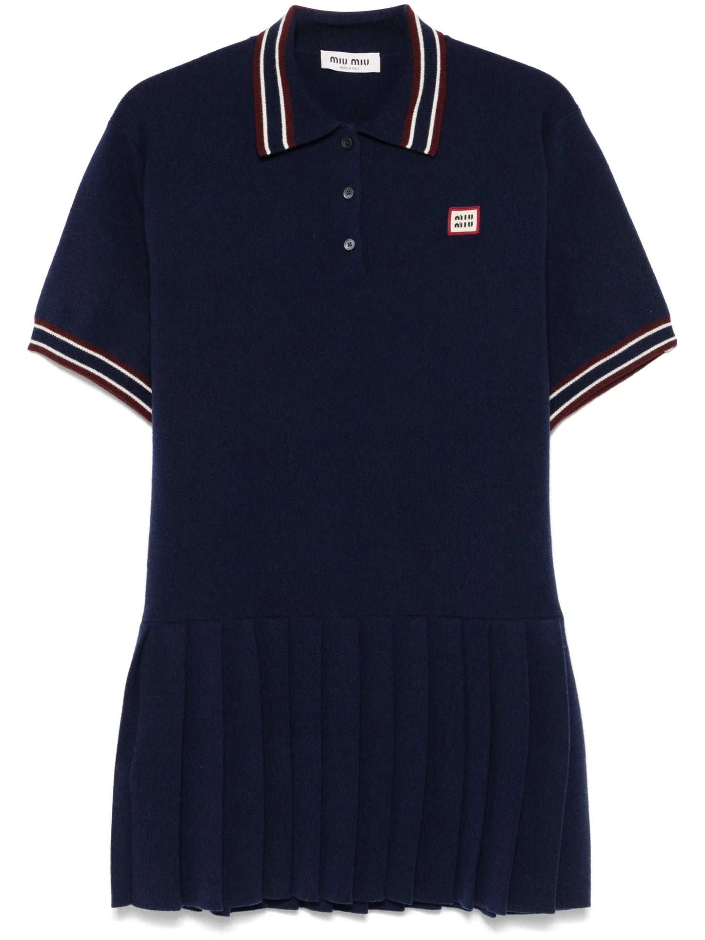 logo-patch mini dress