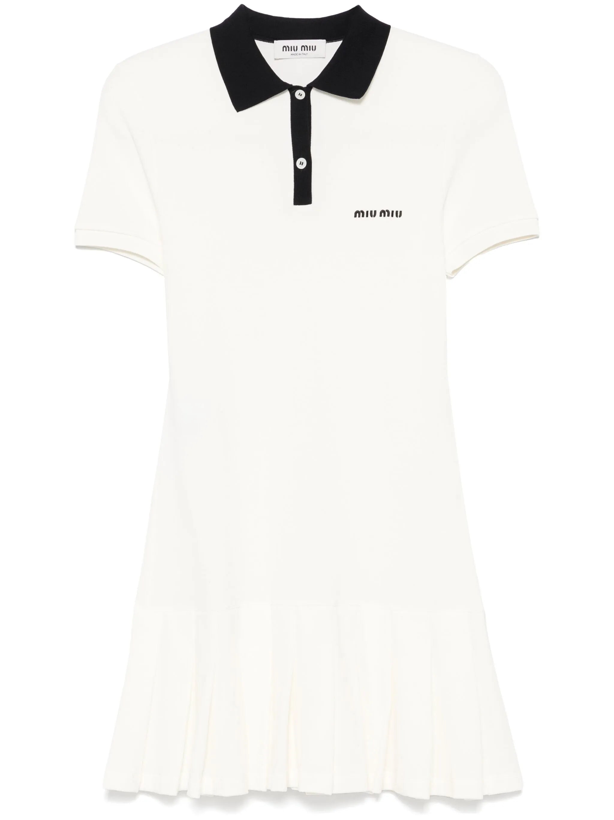 logo-embroidered mini dress