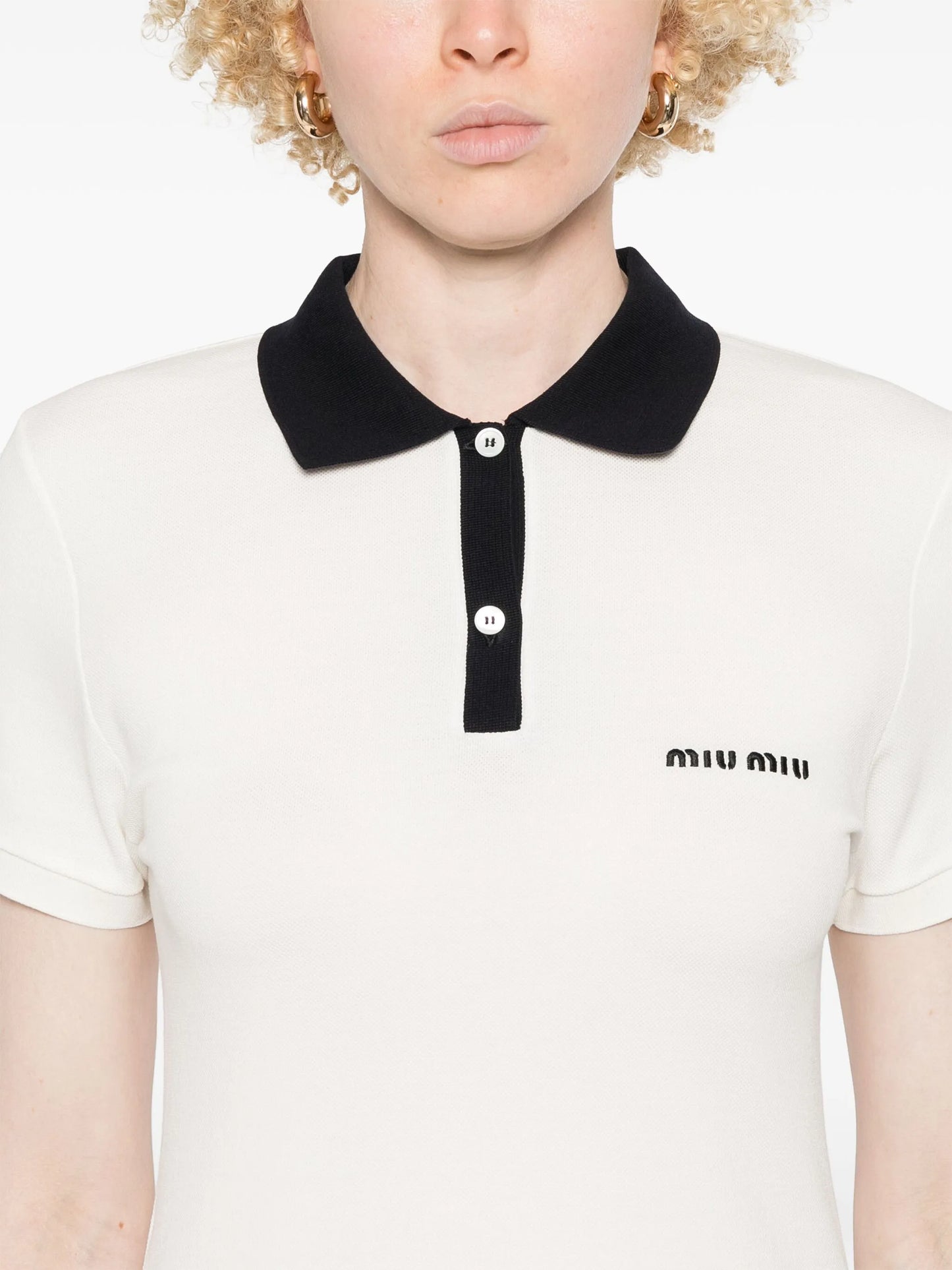 logo-embroidered mini dress