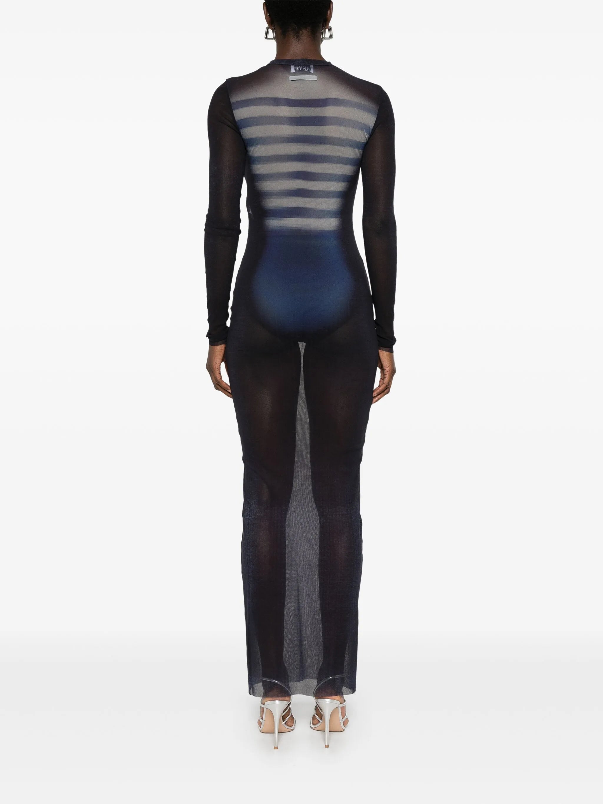 mesh maxi dress