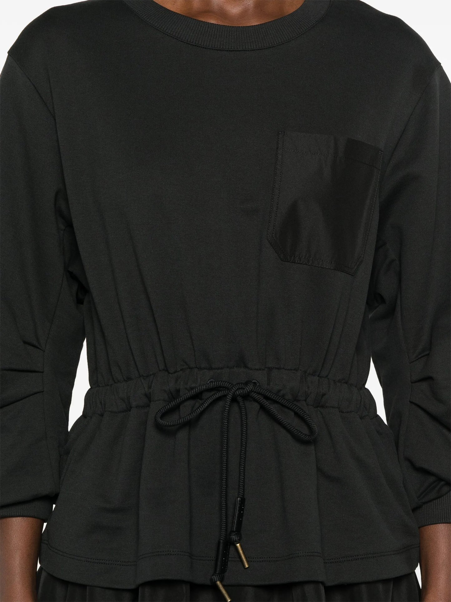 logo-patch mini dress