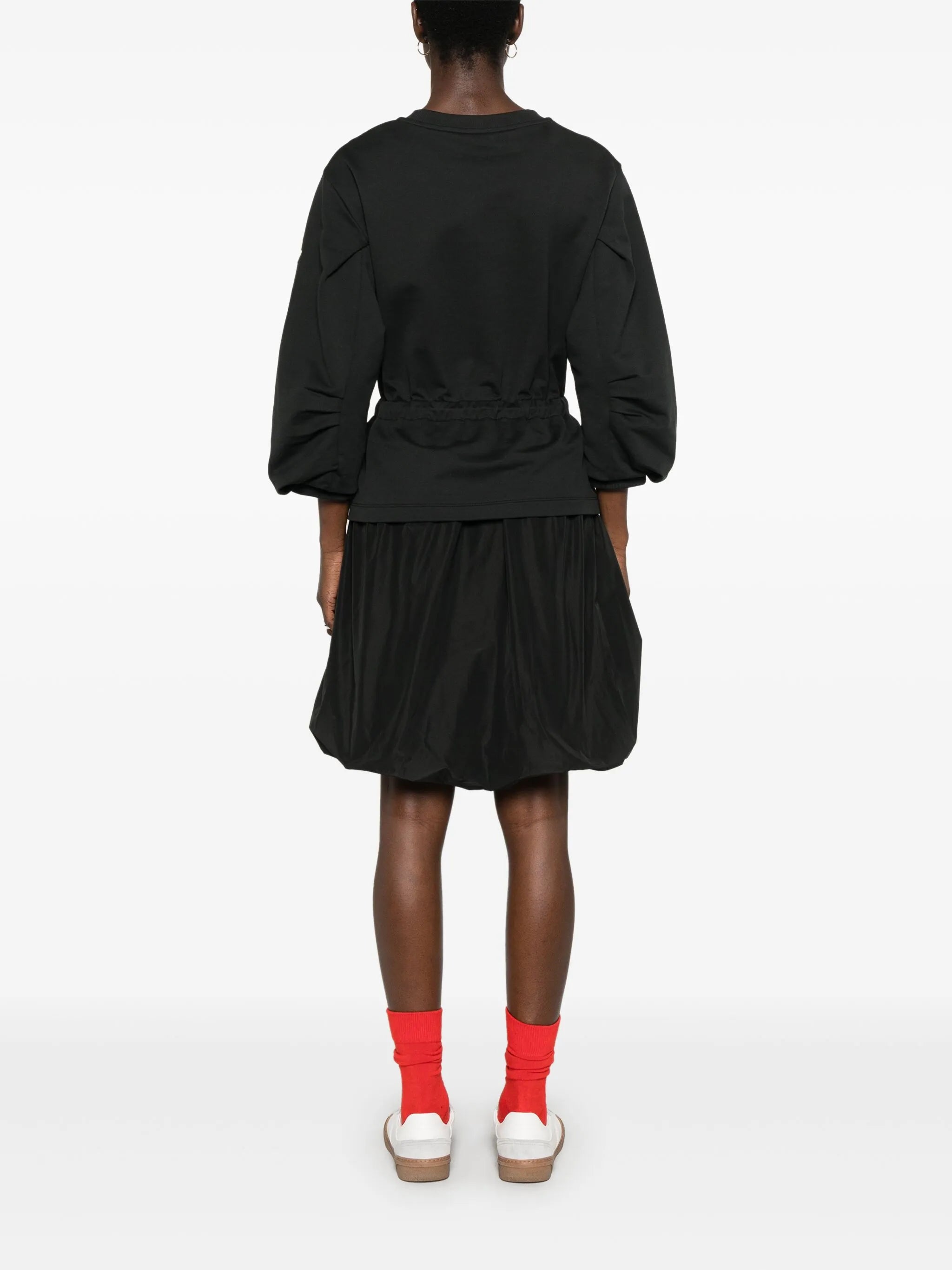 logo-patch mini dress