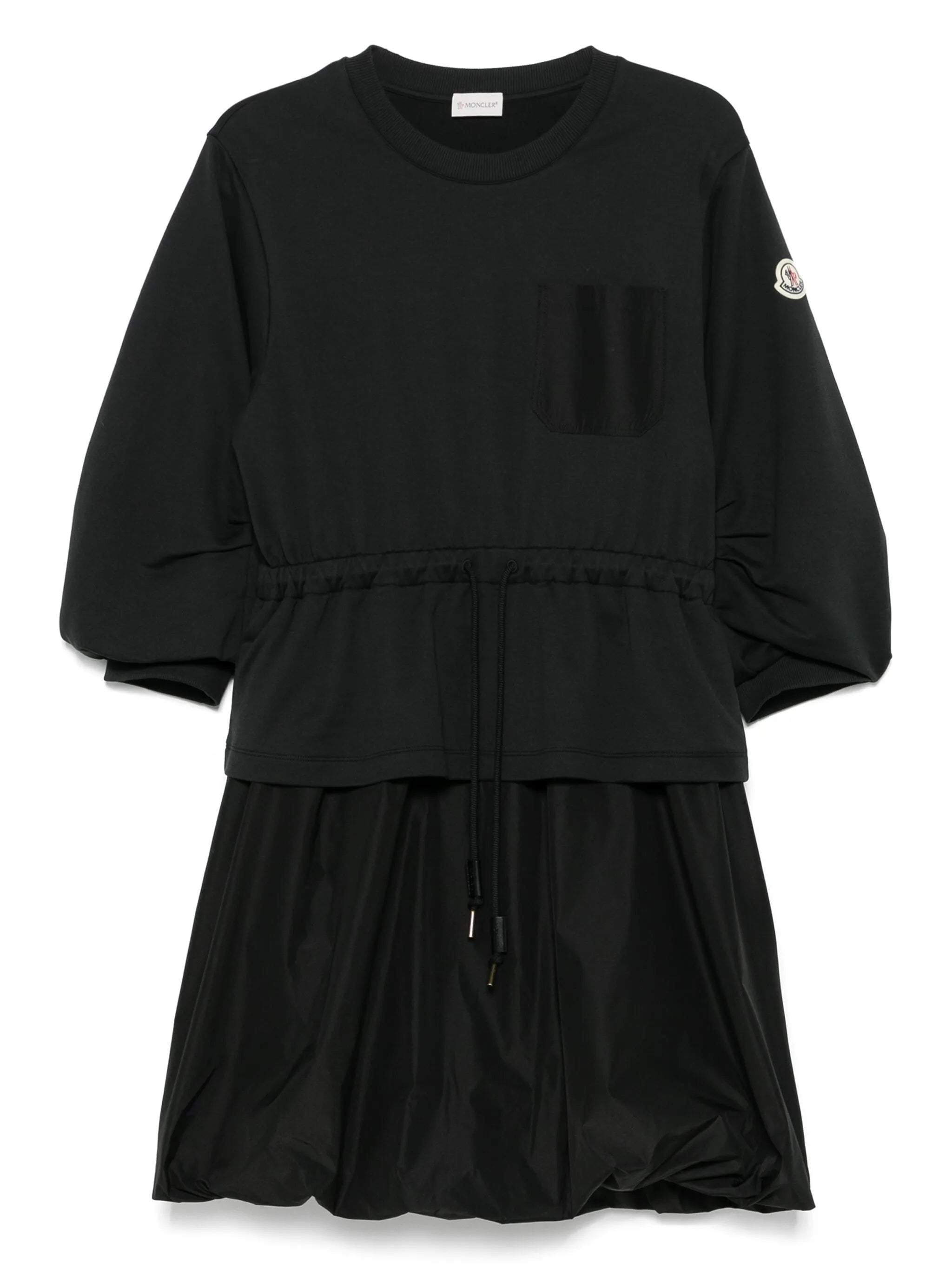 logo-patch mini dress