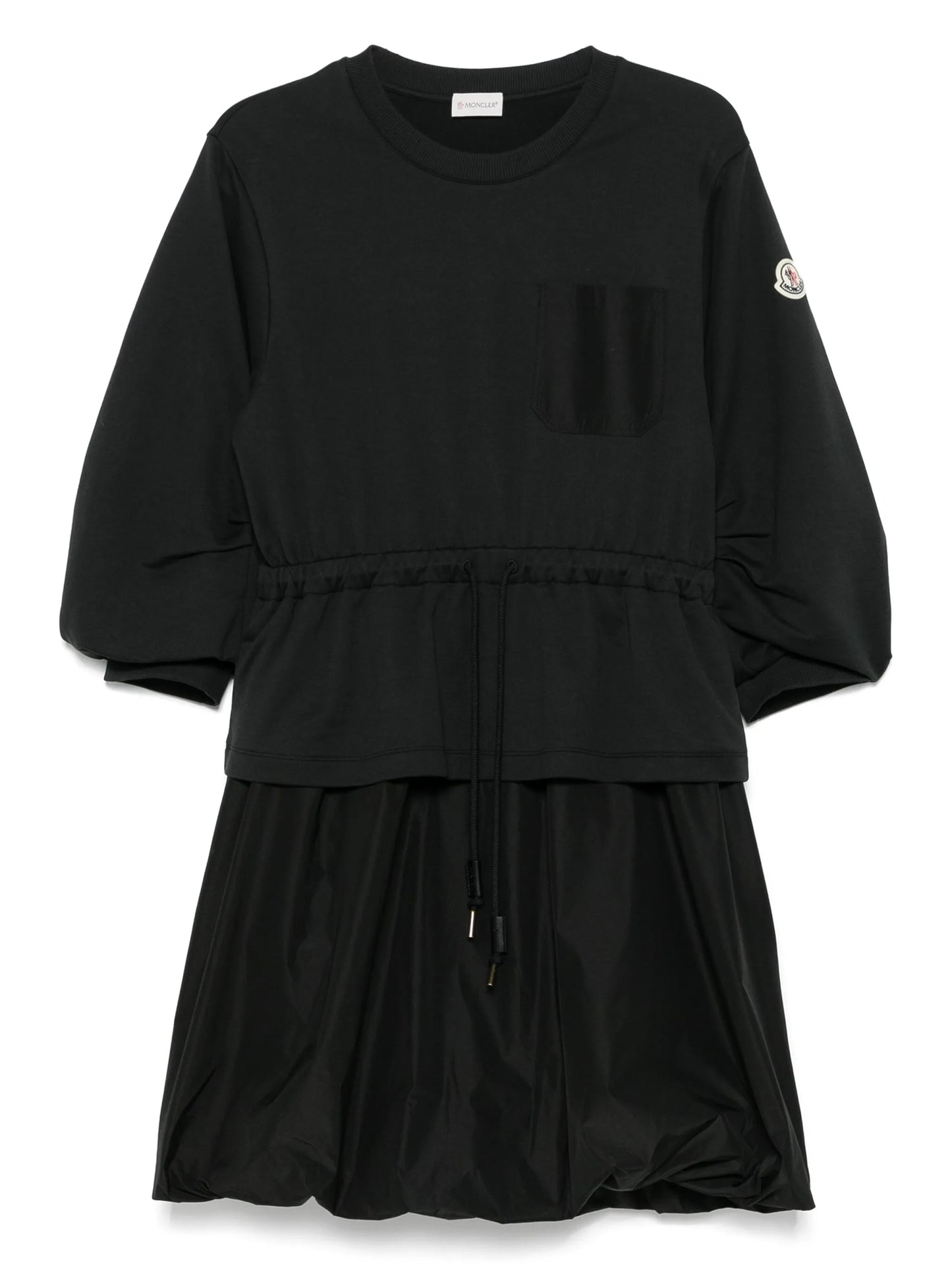 logo-patch mini dress