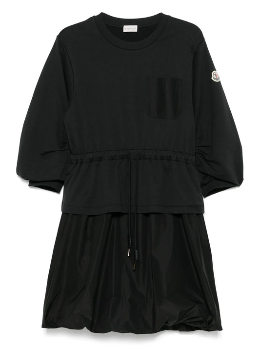 logo-patch mini dress