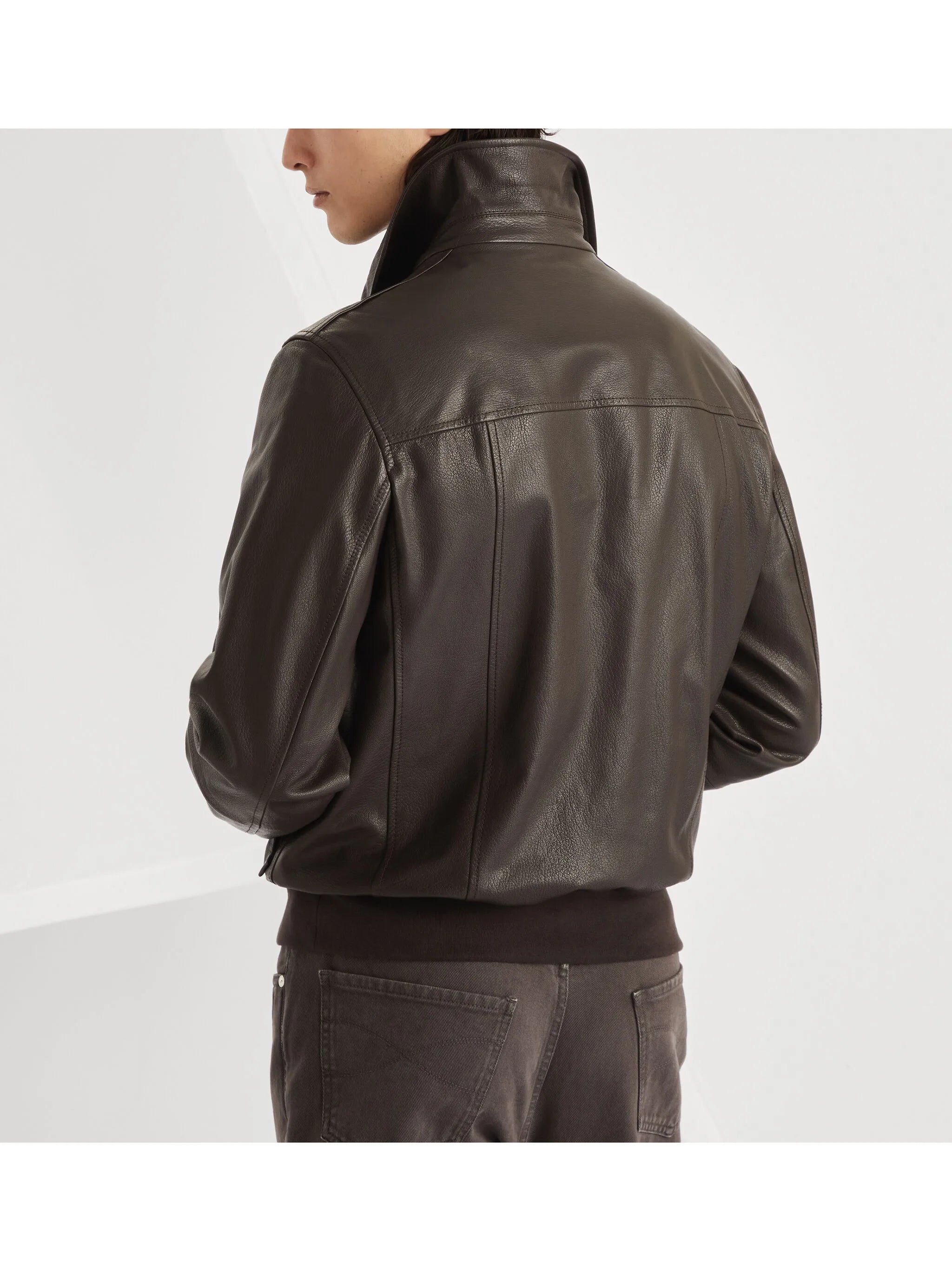 Aviator leather jacket