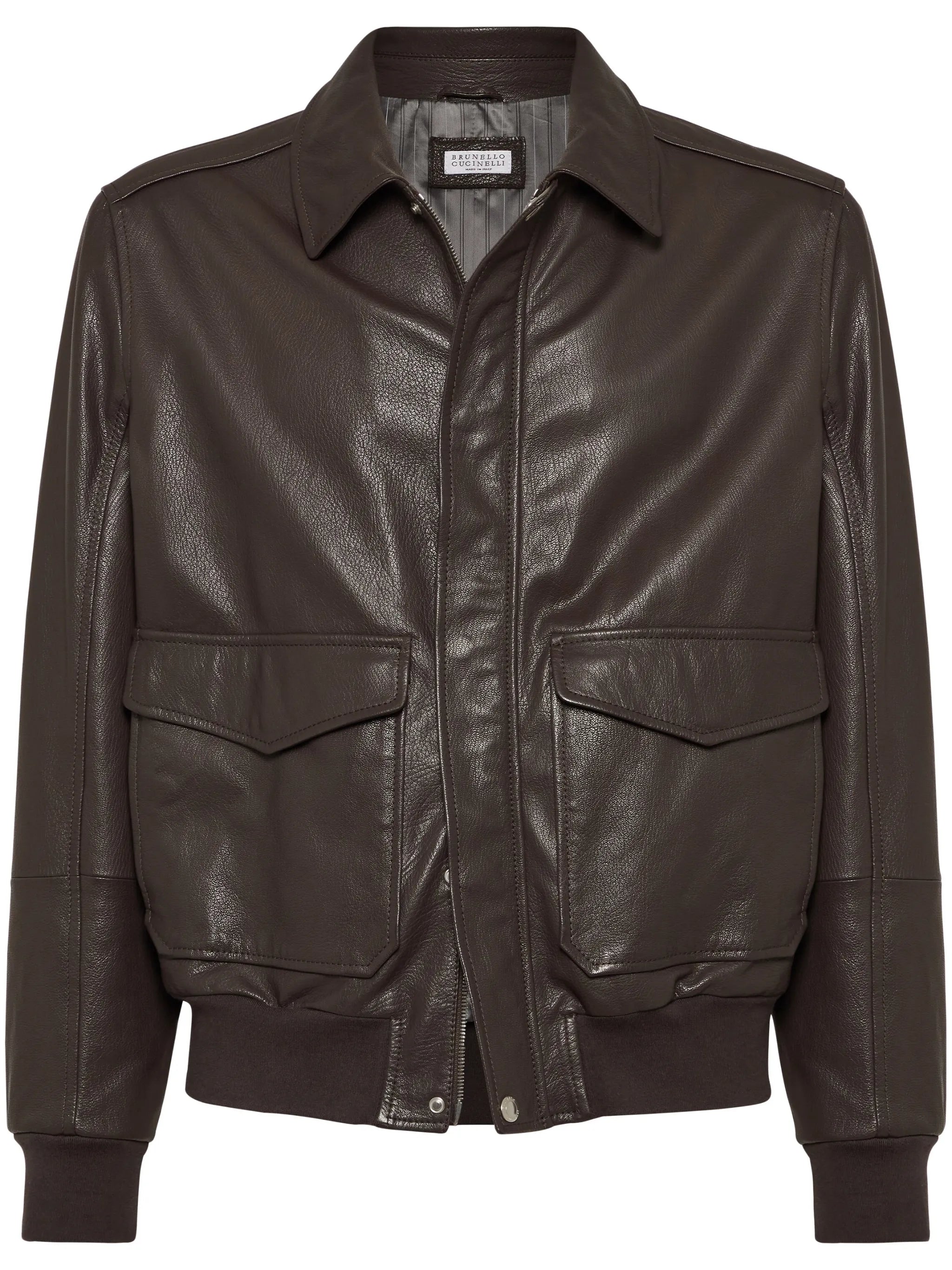 Aviator leather jacket