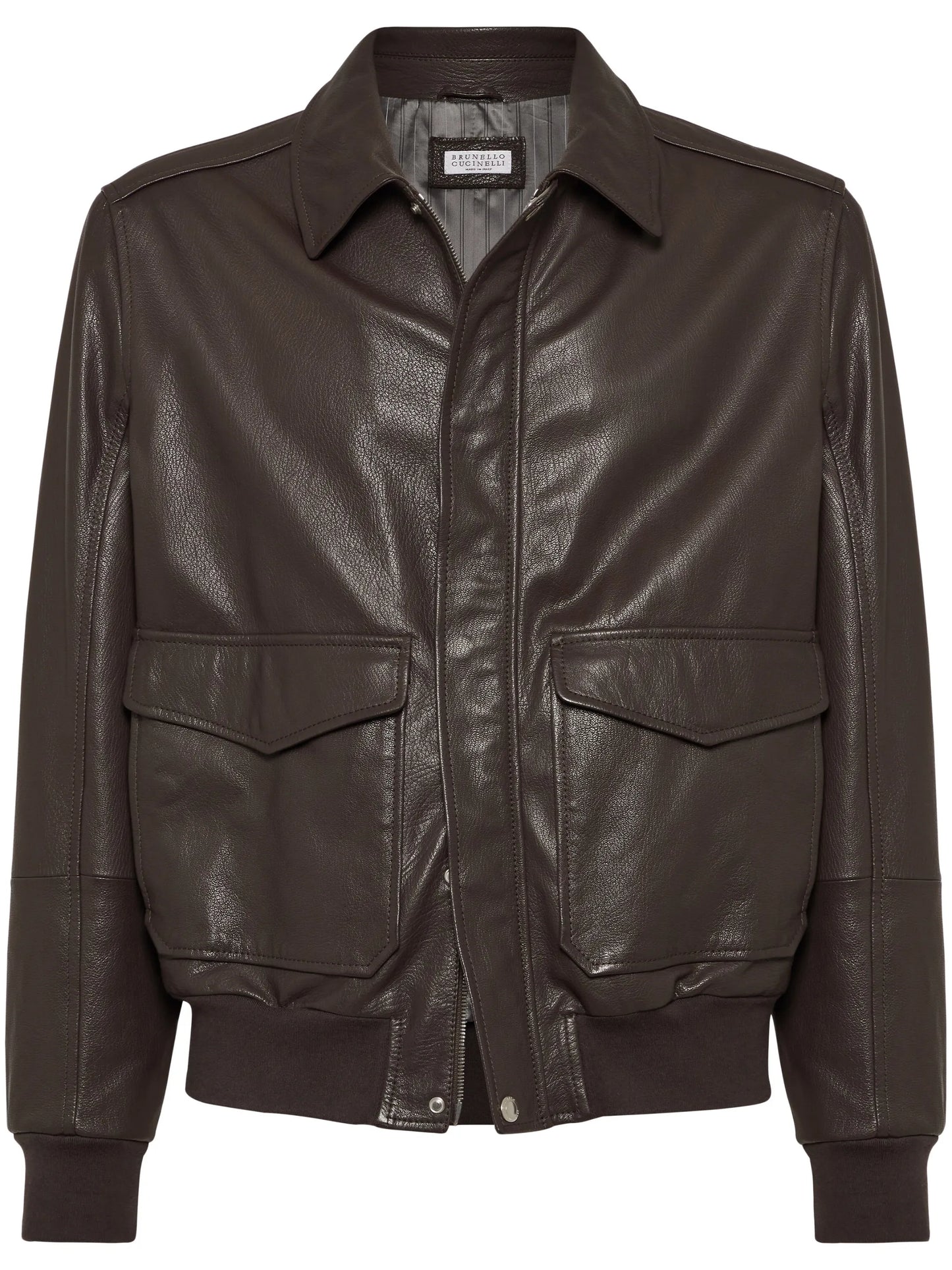 Aviator leather jacket