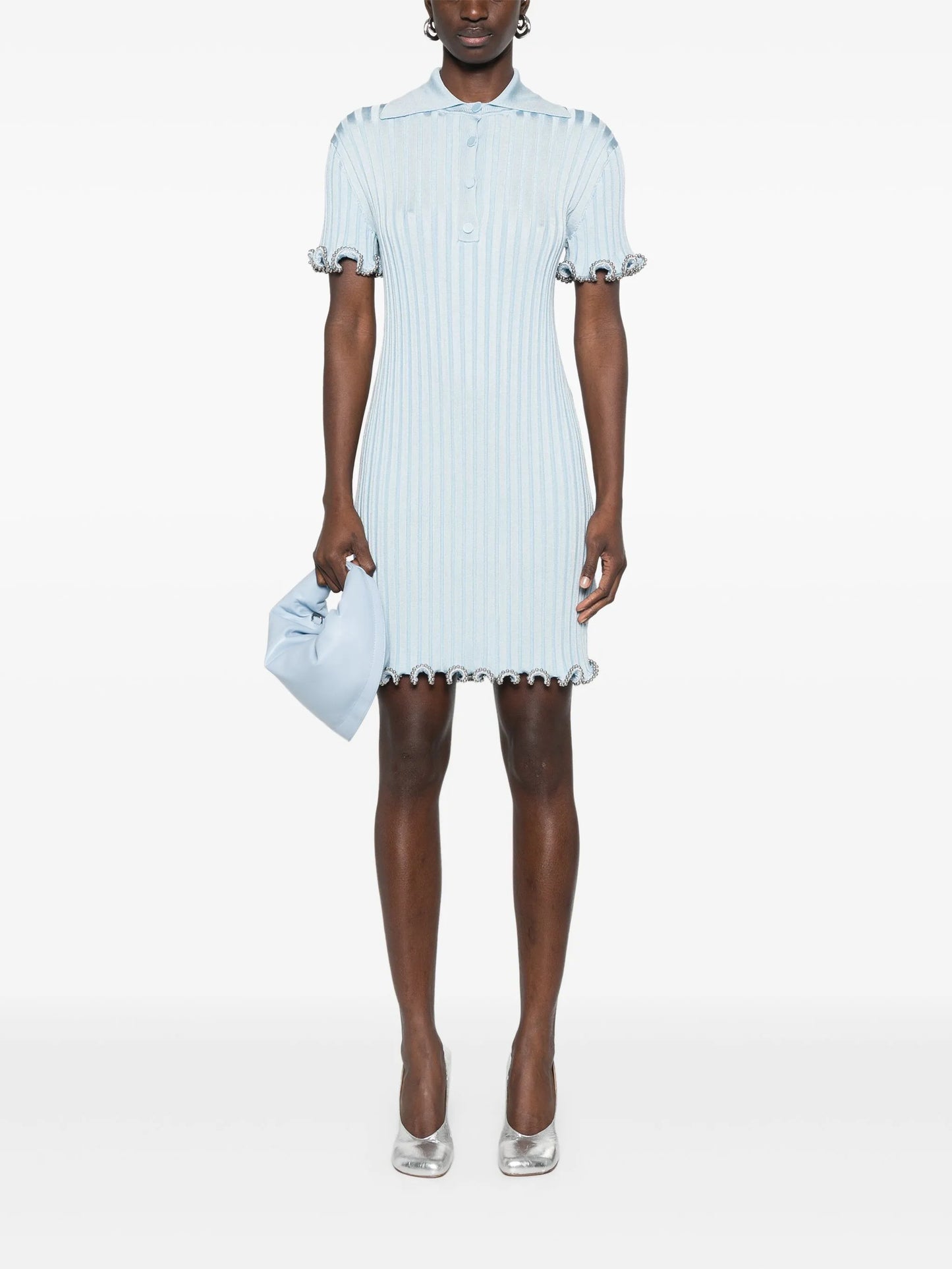 ribbed-knit mini dress