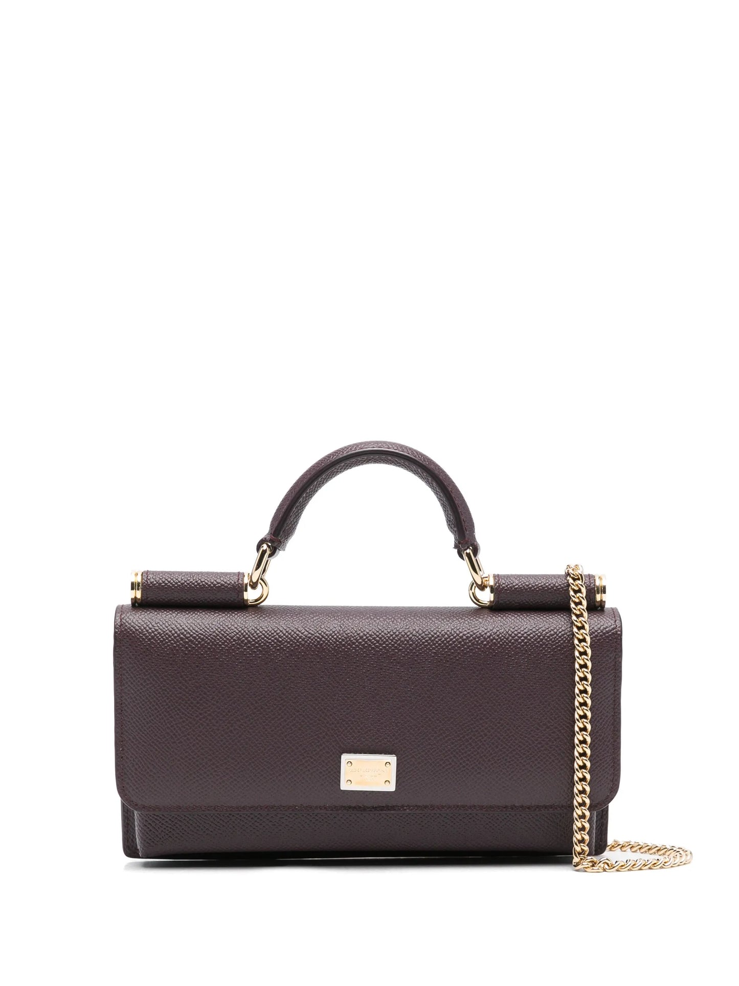 logo-plaque chain-strap phone bag