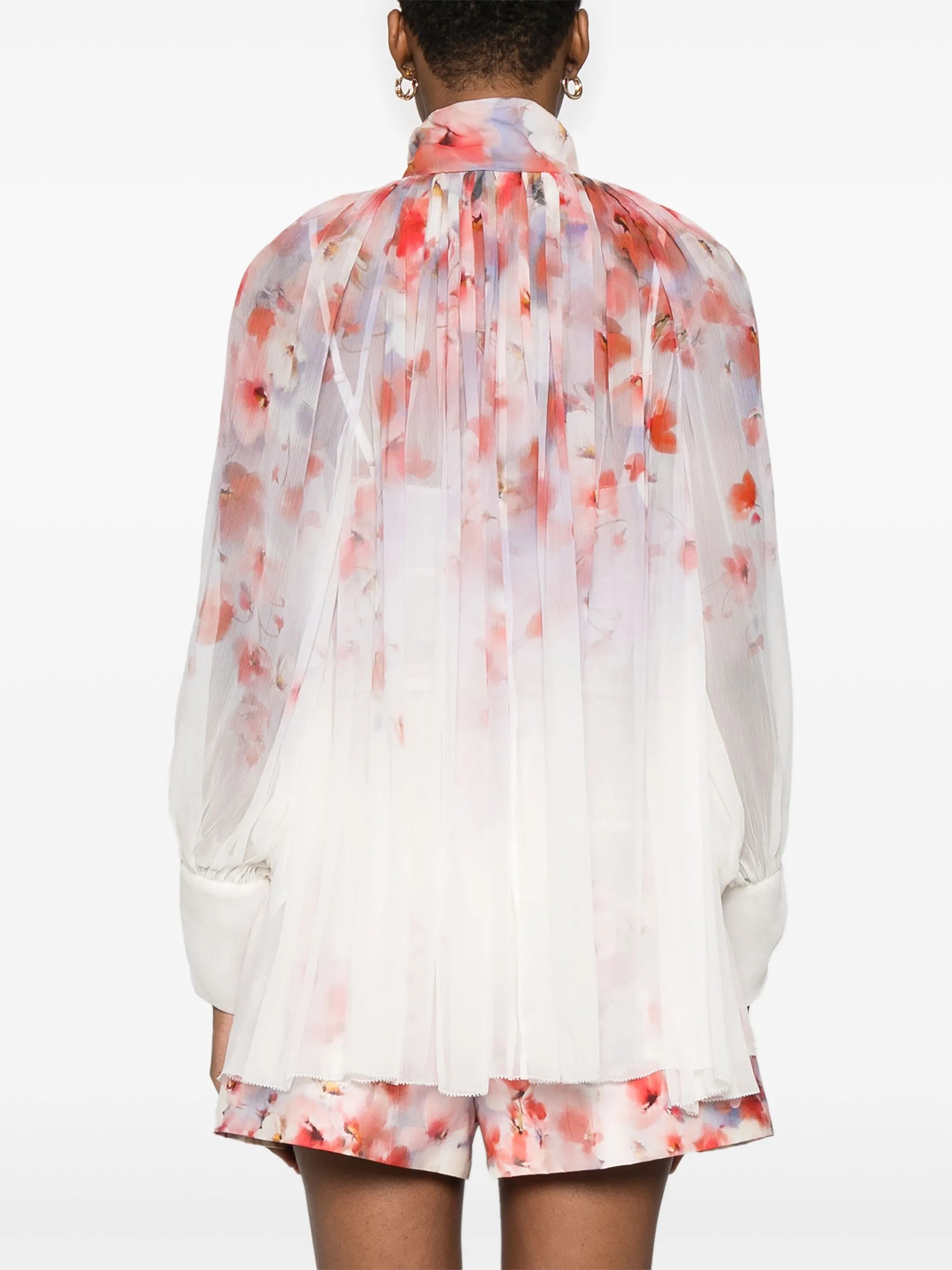 Crush smock blouse