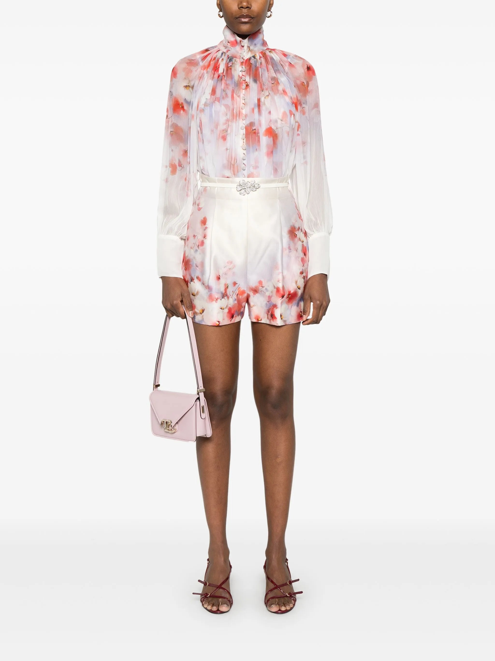 Crush smock blouse