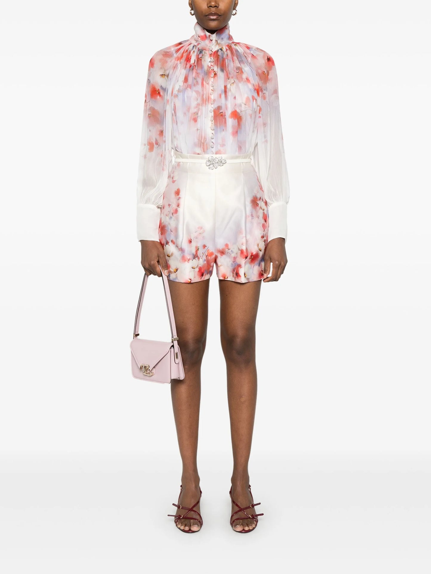 Crush smock blouse