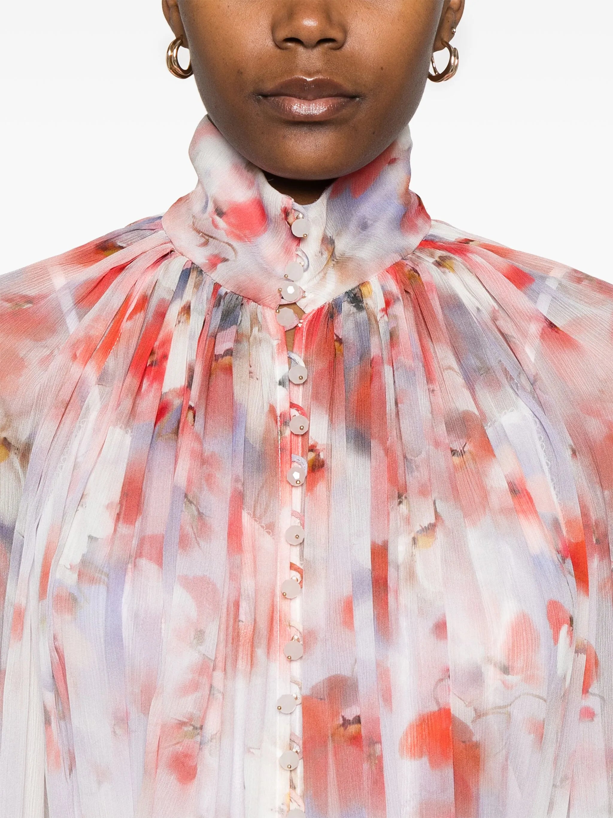 Crush smock blouse