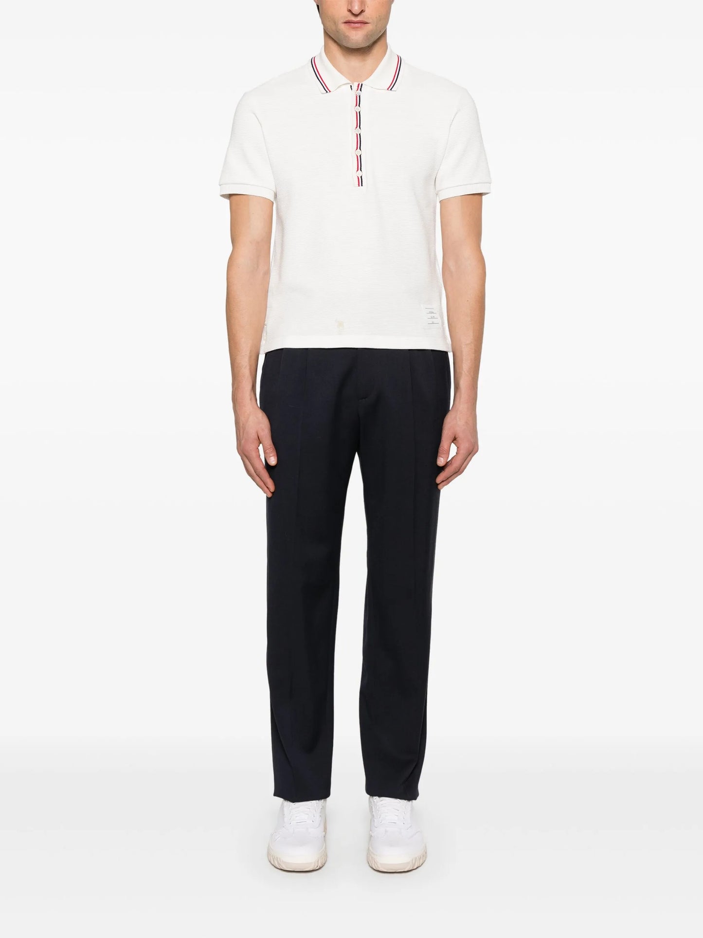 RWB stripe-detail polo shirt