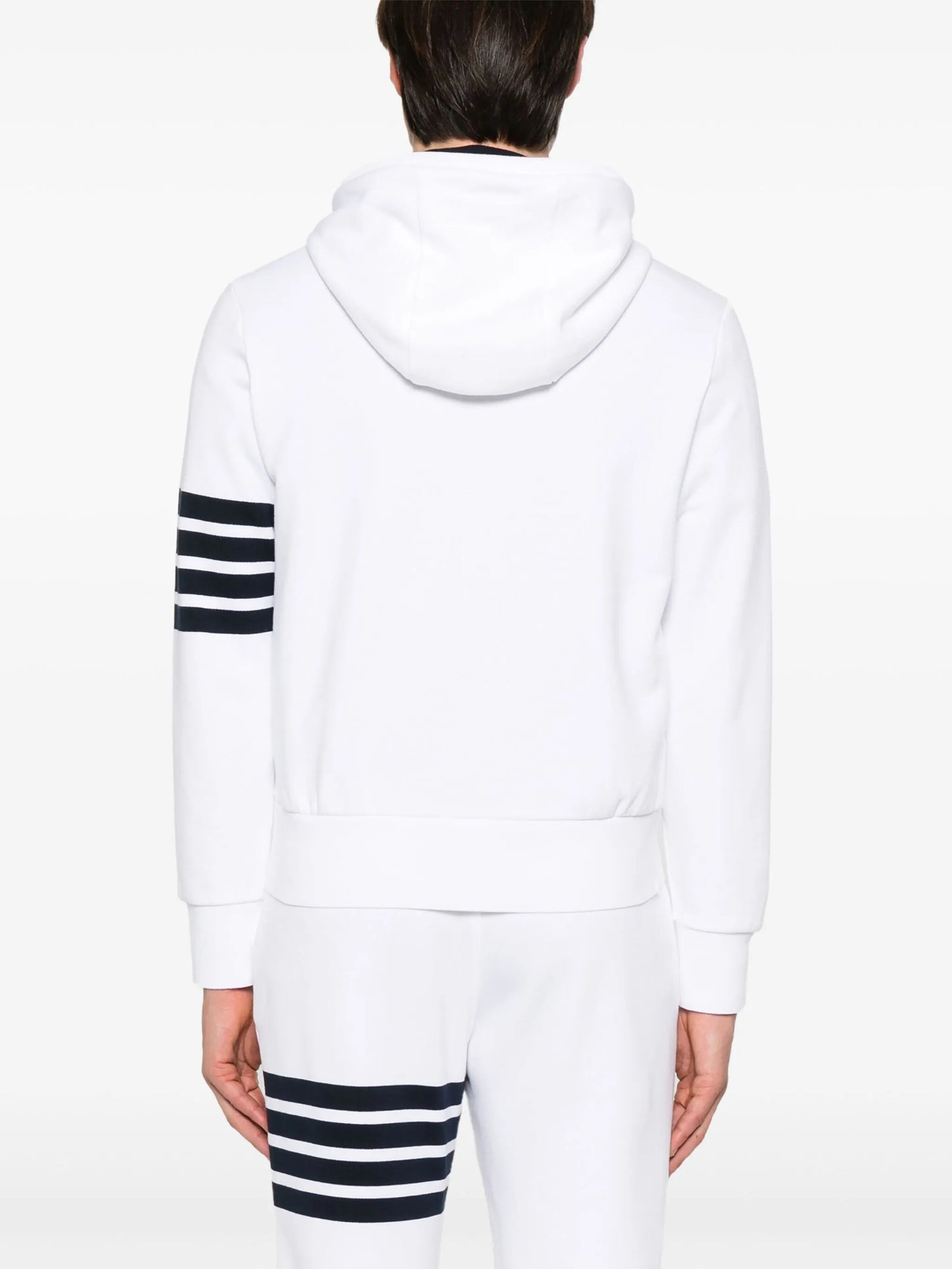 4-Bar stripe zipped hoodie