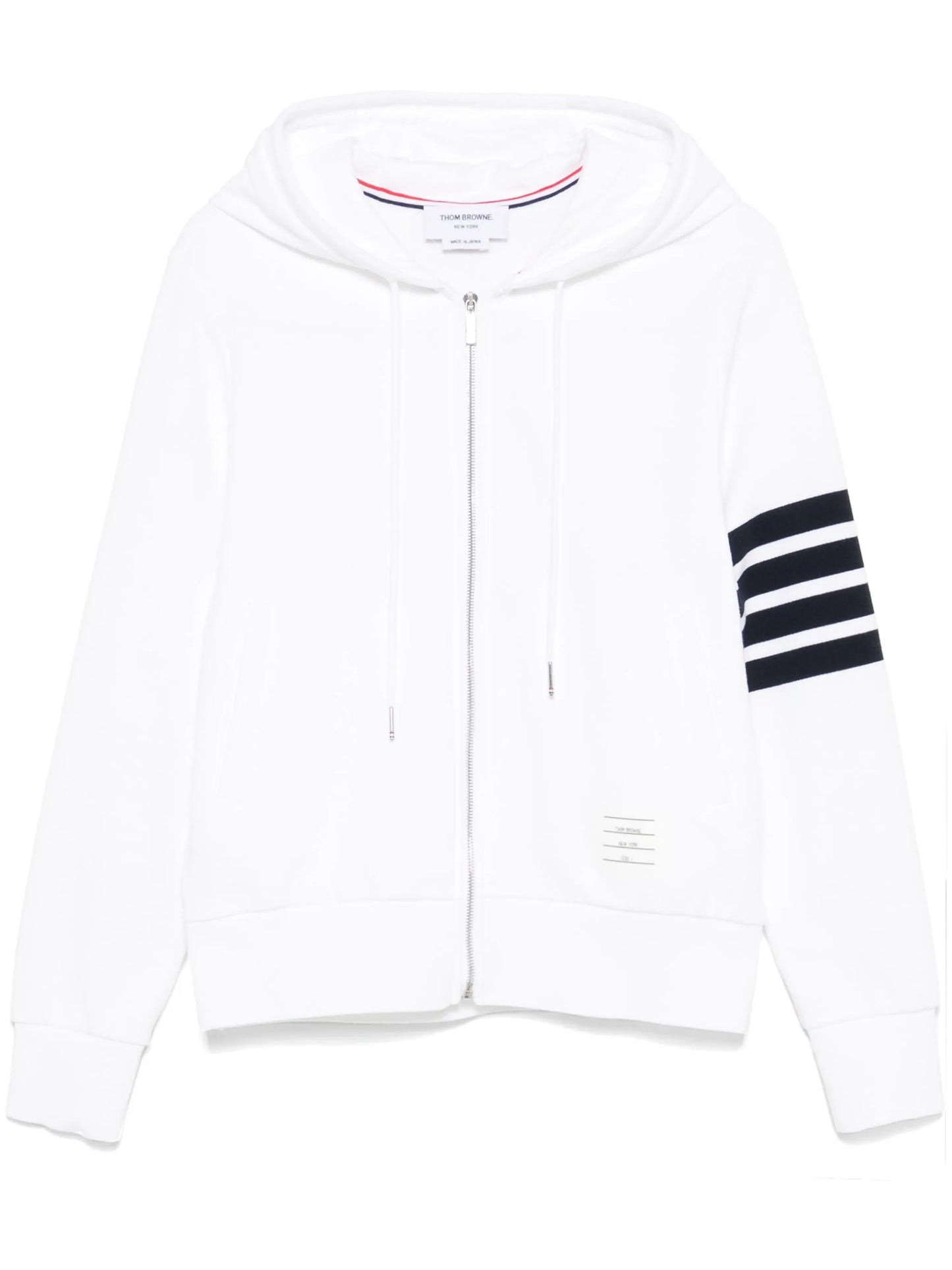 4-Bar stripe zipped hoodie