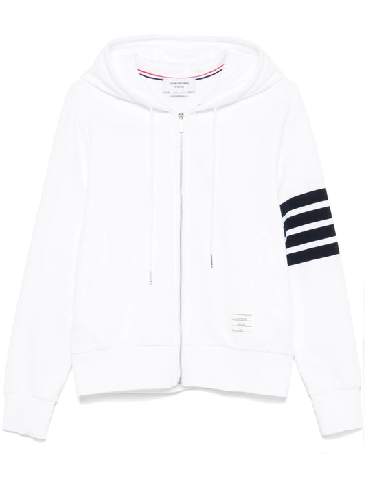 4-Bar stripe zipped hoodie