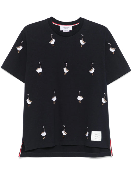 embroidered-motif T-shirt