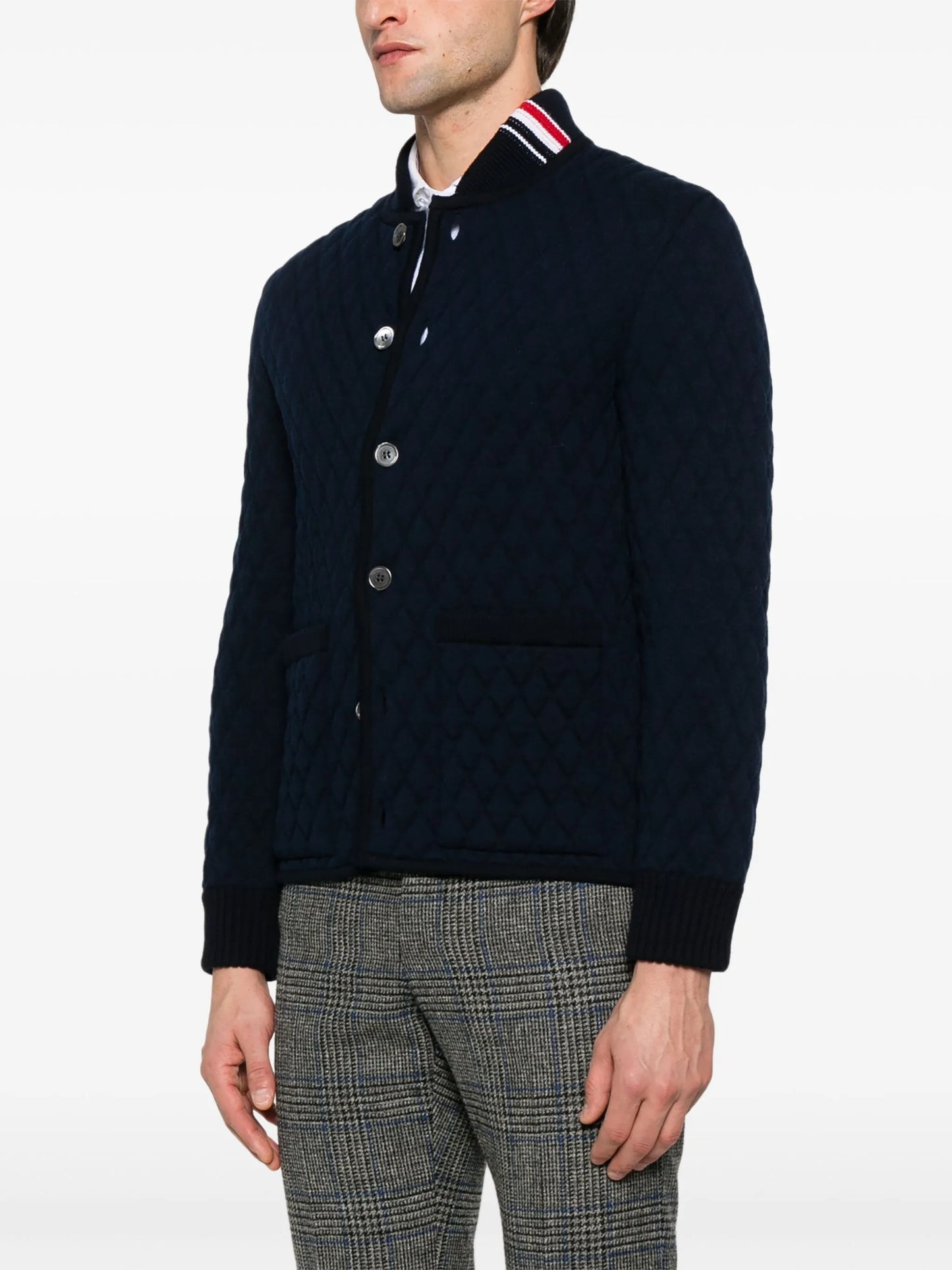 RWB stripe-detail quilted jacket