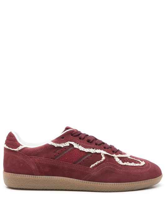 Tb.490 crochet burgundy leather sneakers