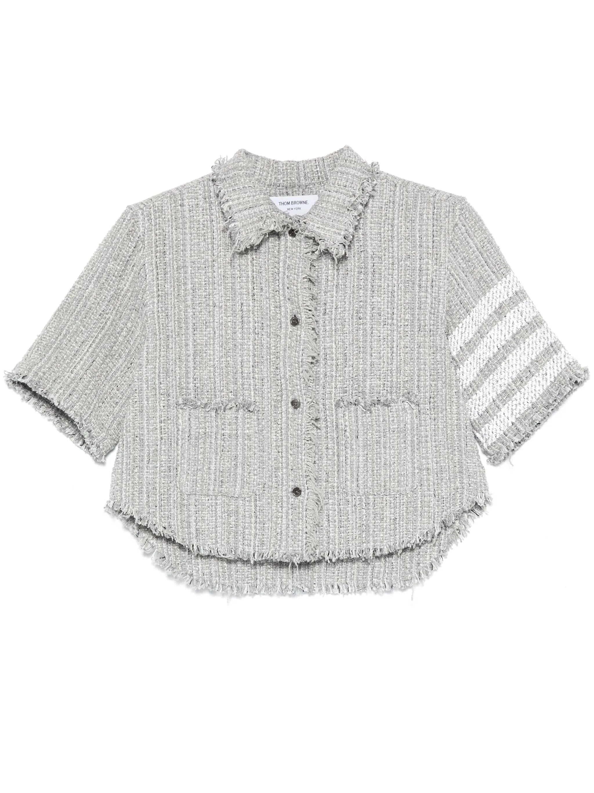 4-Bar tweed shirt
