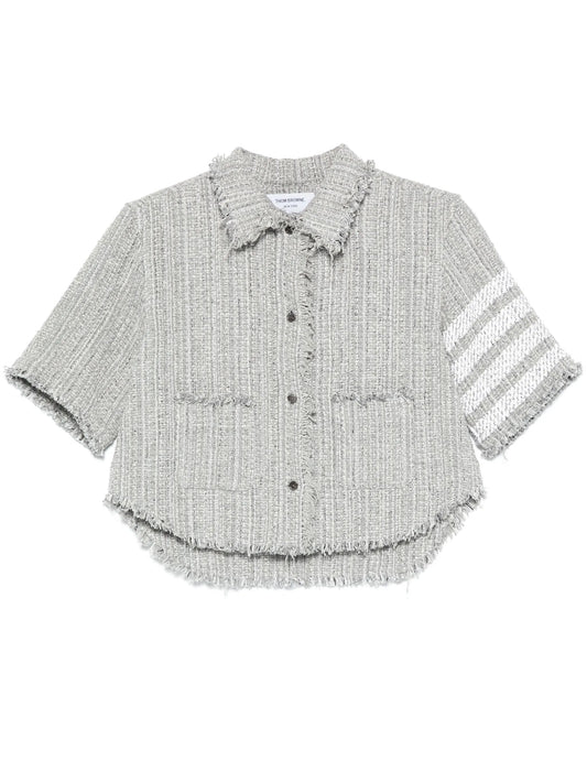 4-Bar tweed shirt