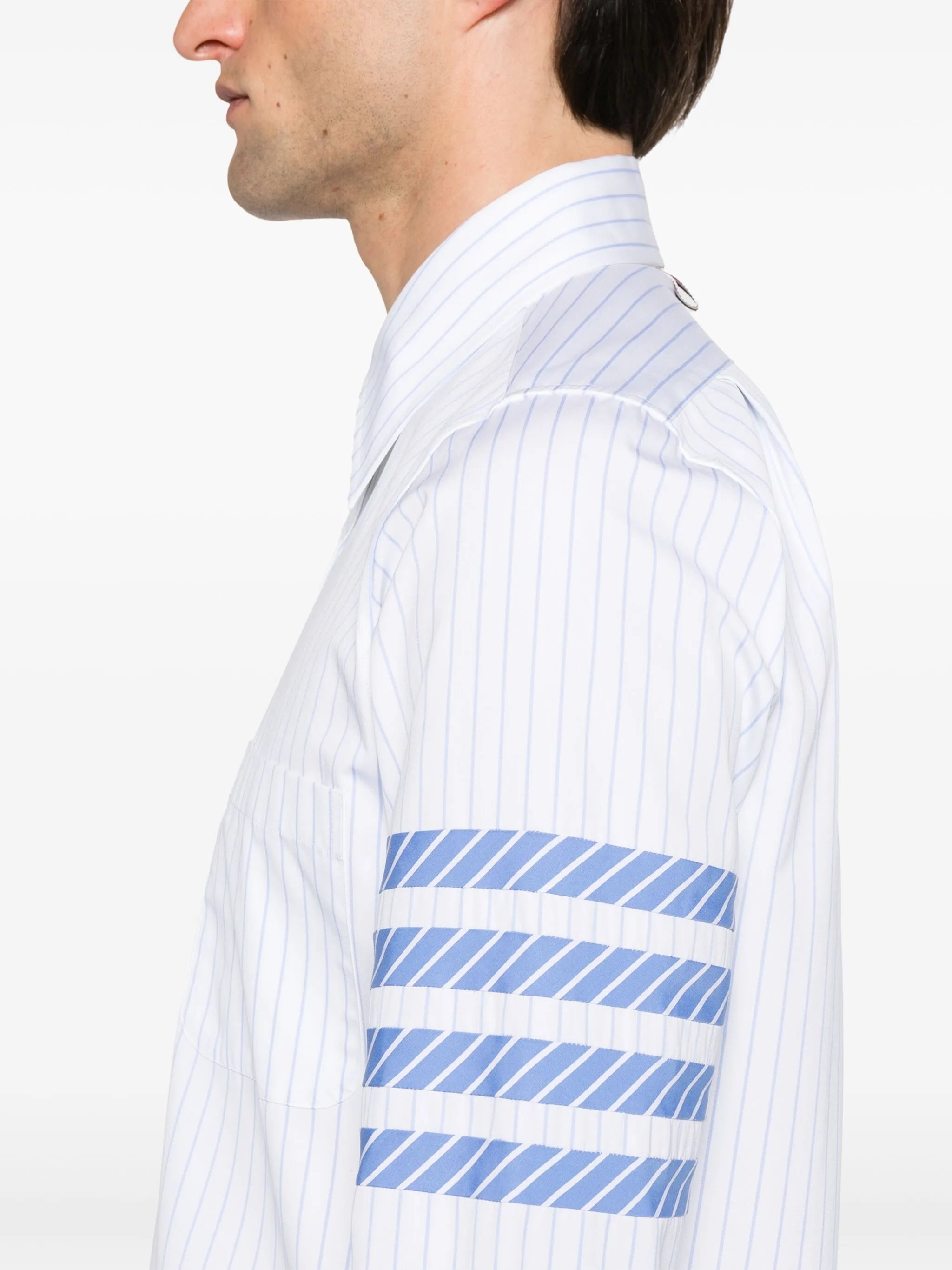 pinstripe poplin 4-Bar shirt