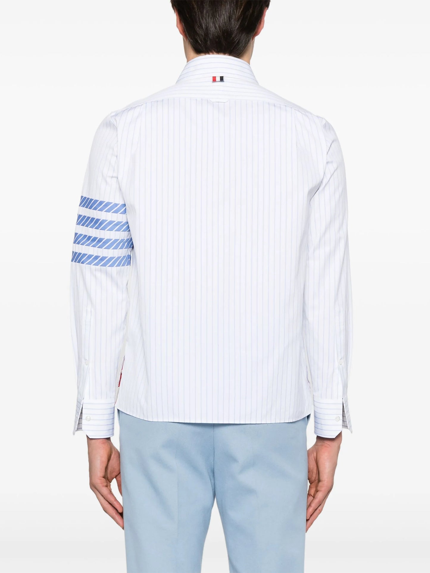 pinstripe poplin 4-Bar shirt