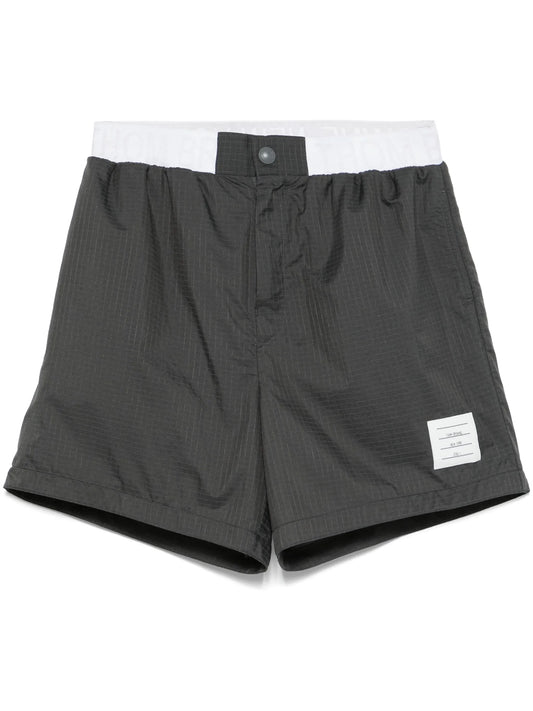 logo-waistband ripstop shorts