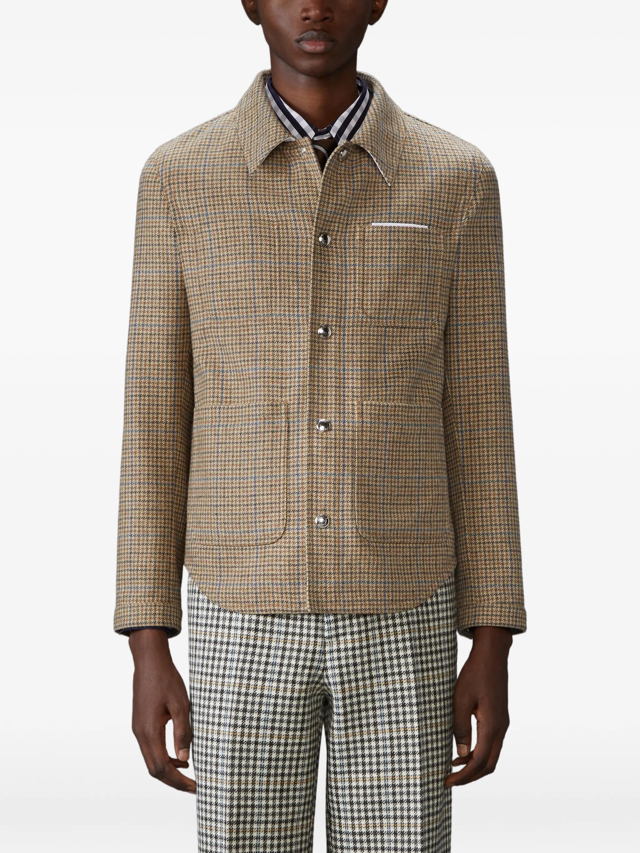 checked tweed jacket