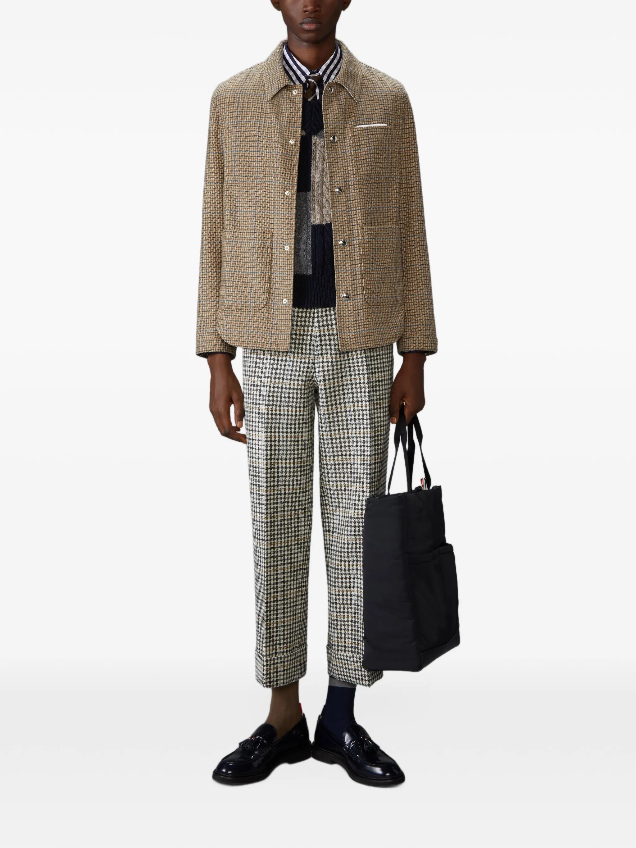 checked tweed jacket